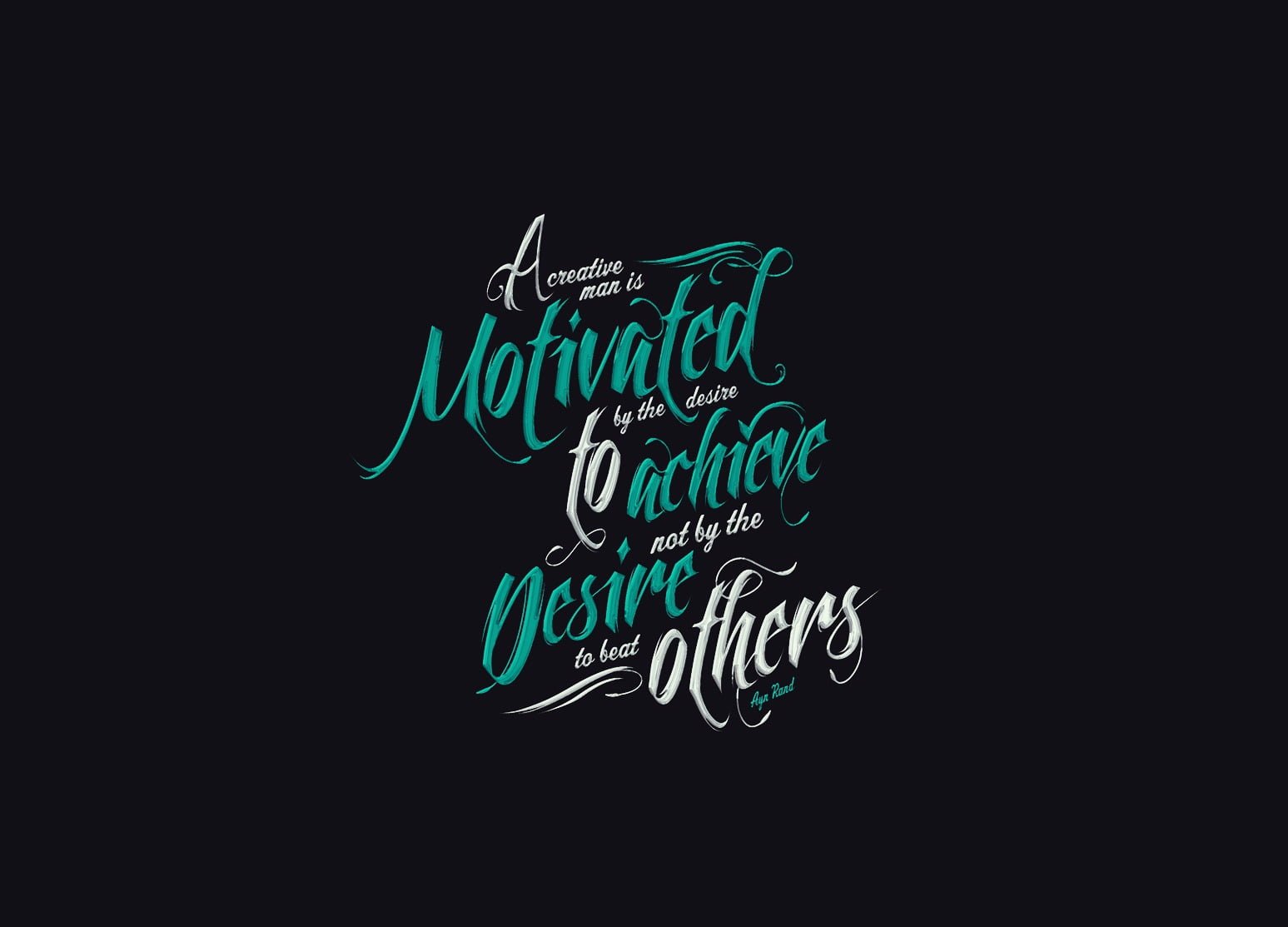 black background with green and white text overlay quote typography 2k