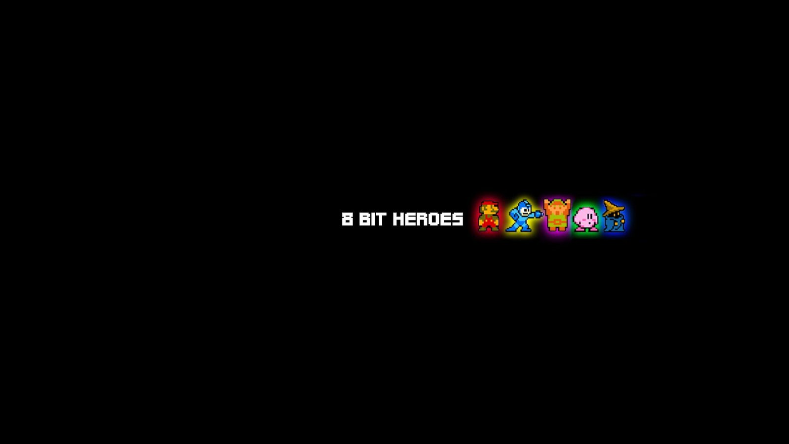 black background with text overlay 8 bit Super Mario minimalism 2k