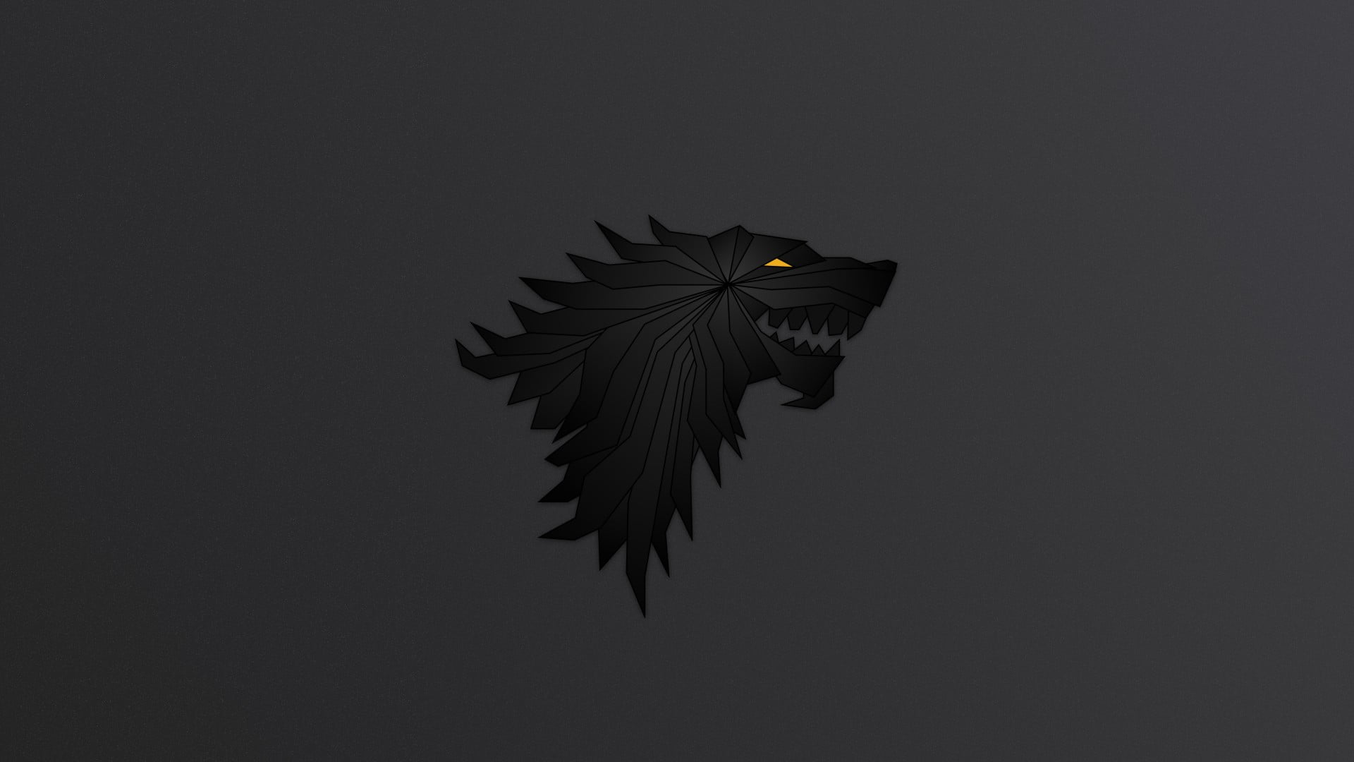 black dragon illustration Game of Thrones wolf logo copy space 2k