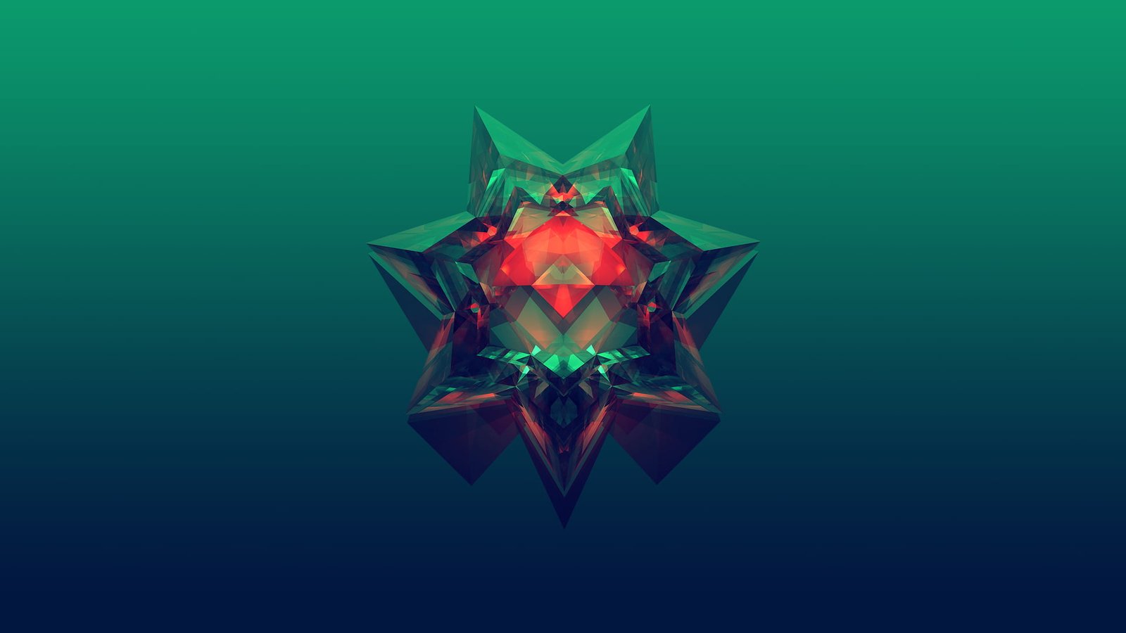 crystal wallpaper abstract Facets Justin Maller gradient 2k