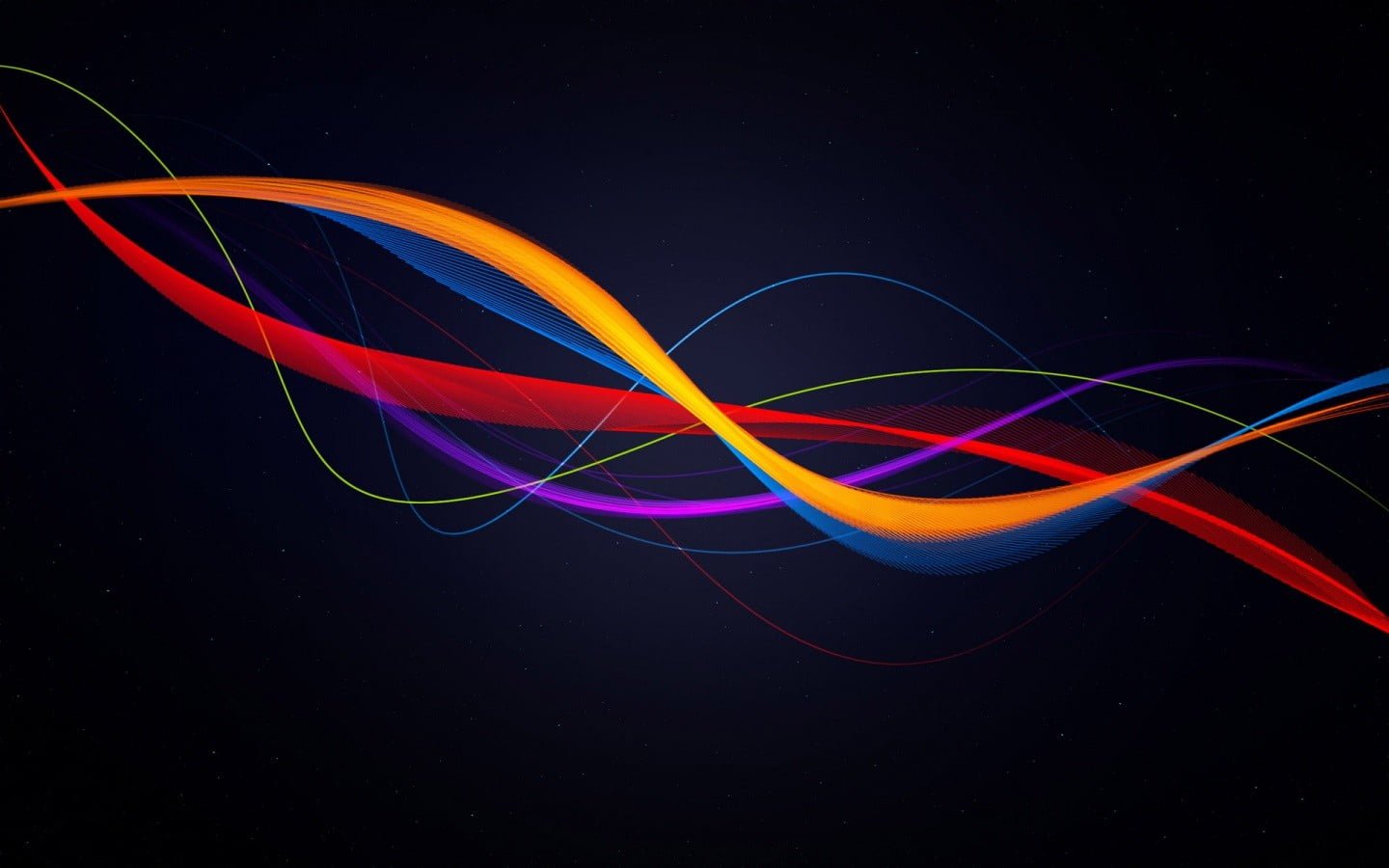 multicolored waves abstract art shapes digital colorful
