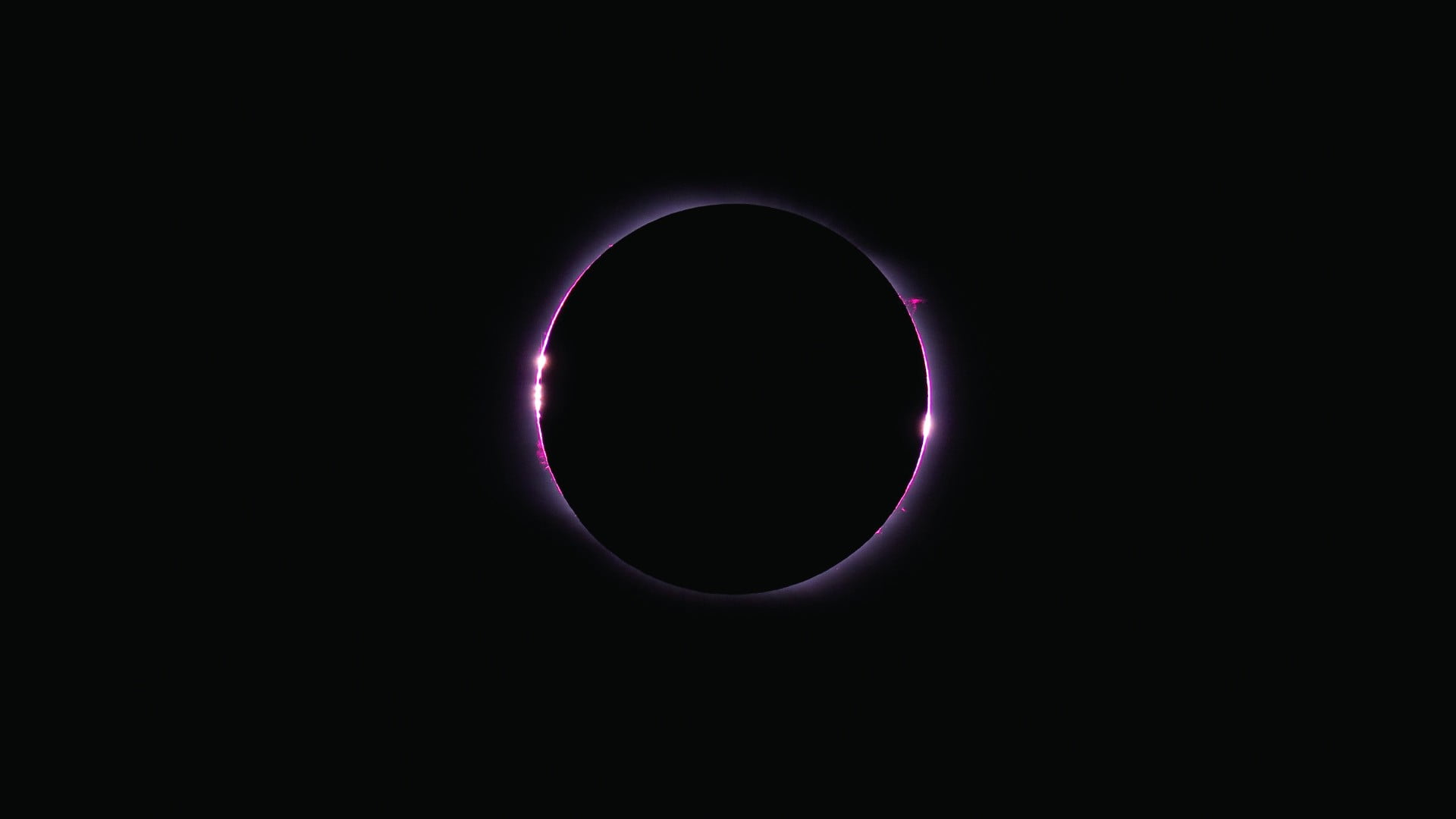 solar eclipse illustration abstract minimalism space art black background 2k