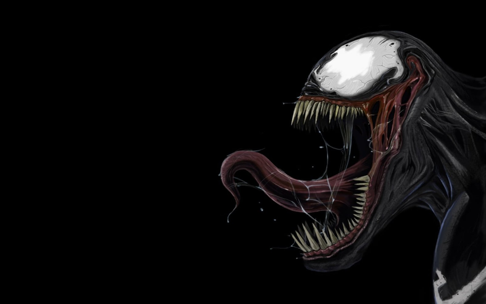 Spider Man Venom Marvel Comics copy space studio shot black background 2k