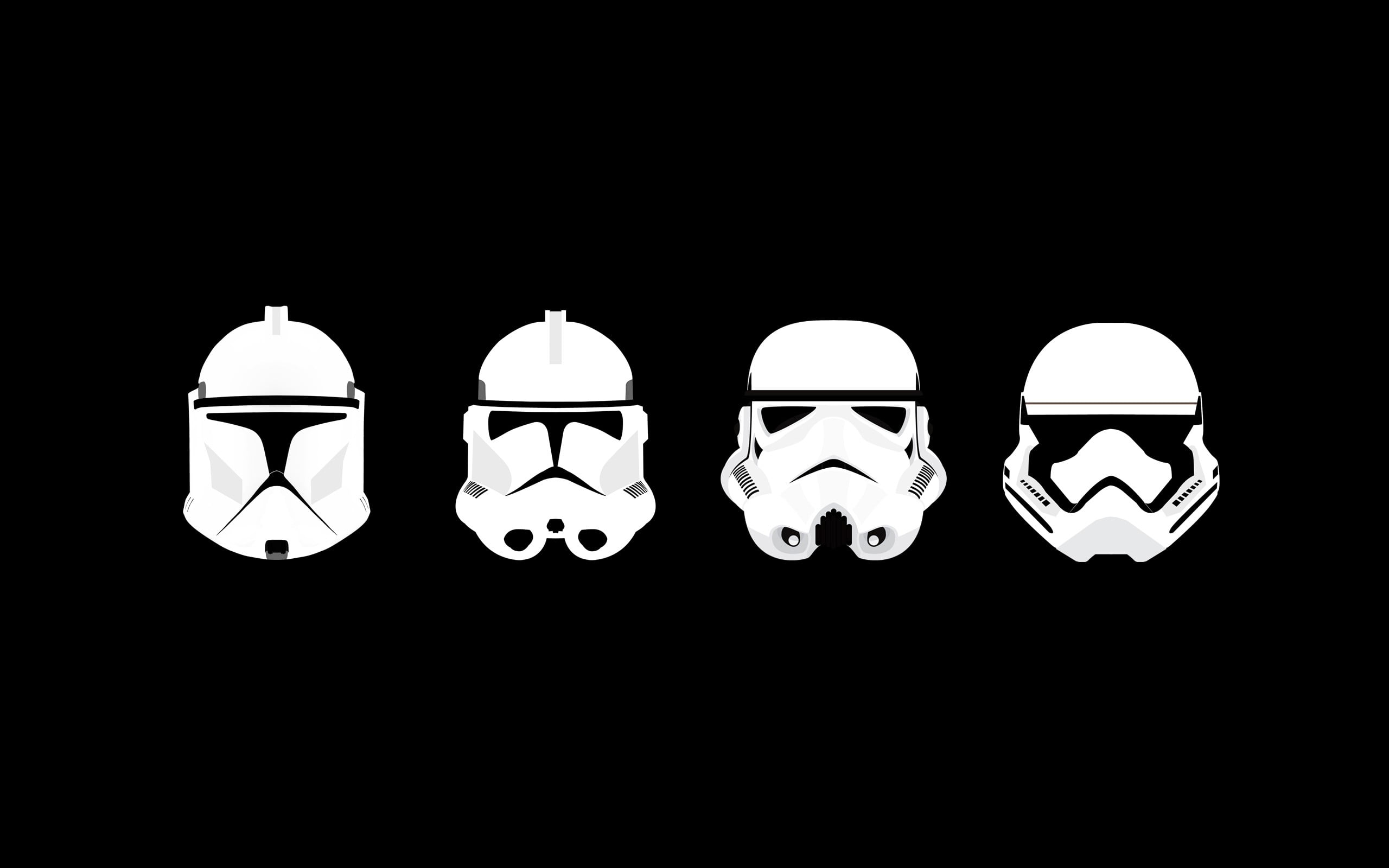 Star Wars Stormtroopers digital wallpaper minimalism clone trooper 2k