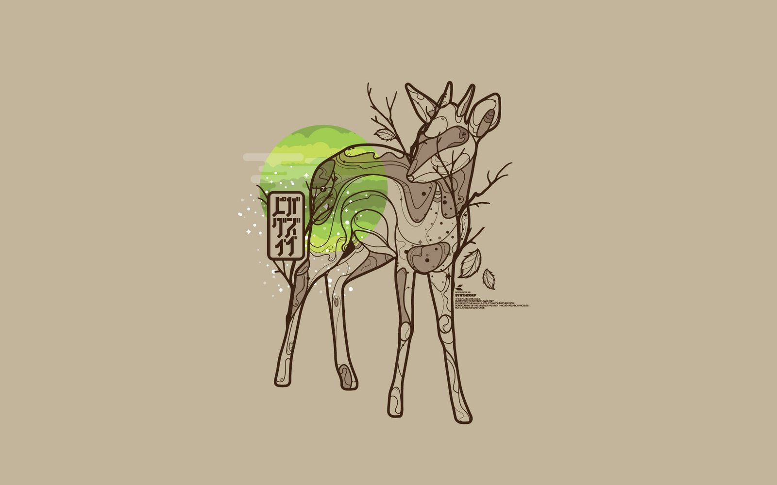 assorted color deer illustration artwork geometry nature simple background 2k
