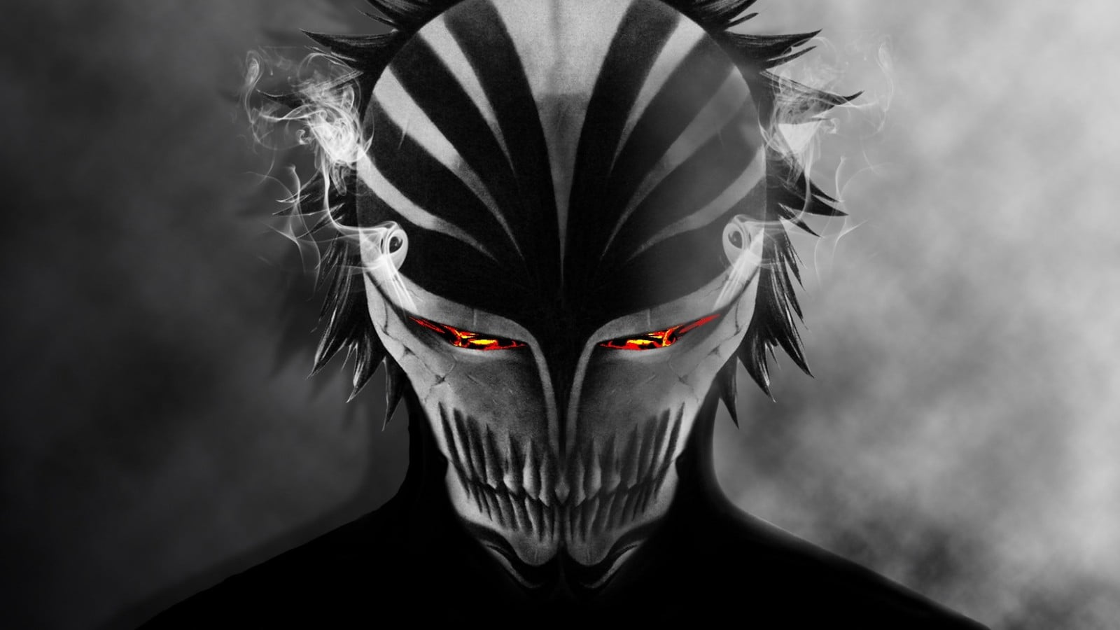 Bleach Ichigo Bankai digital wallpaper anime mask Kurosaki 2k