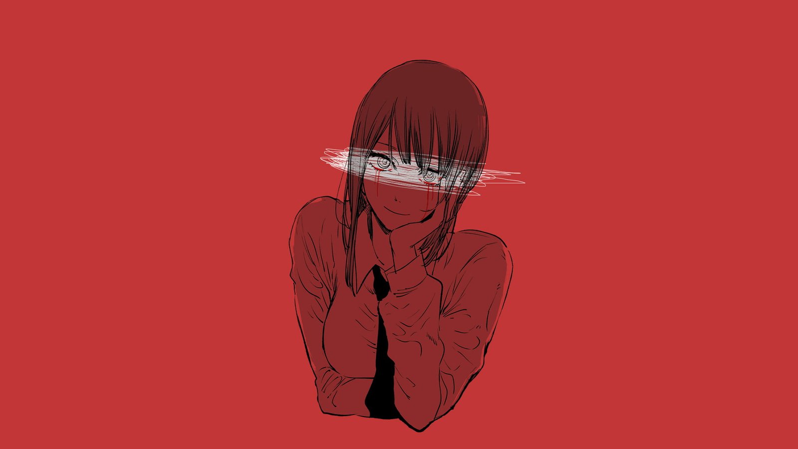 Chainsaw Man Makima anime girls red 2k