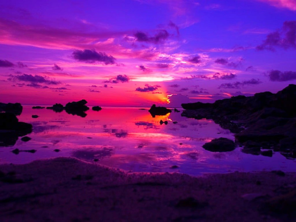 Colours of Nature cool Sunsets HD Art