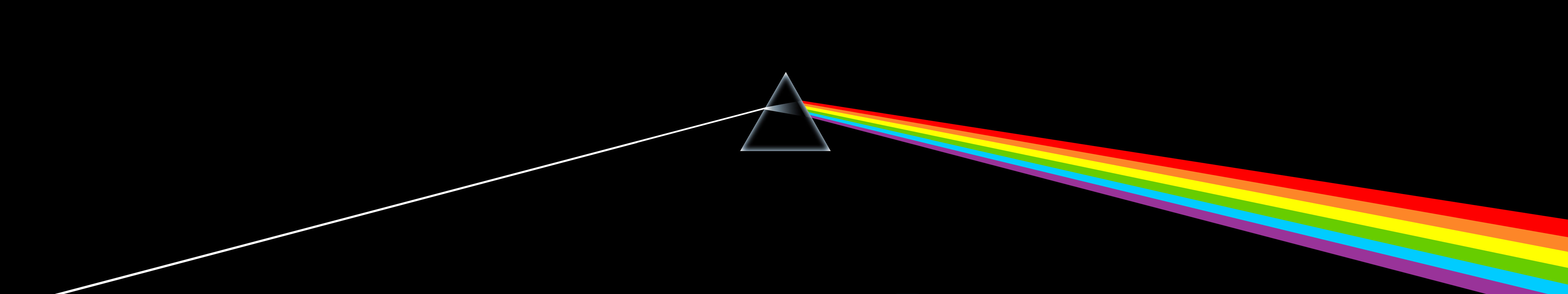 Dark Side of the Moon spectrum illustration prism Pink Floyd 2k 4k 5k
