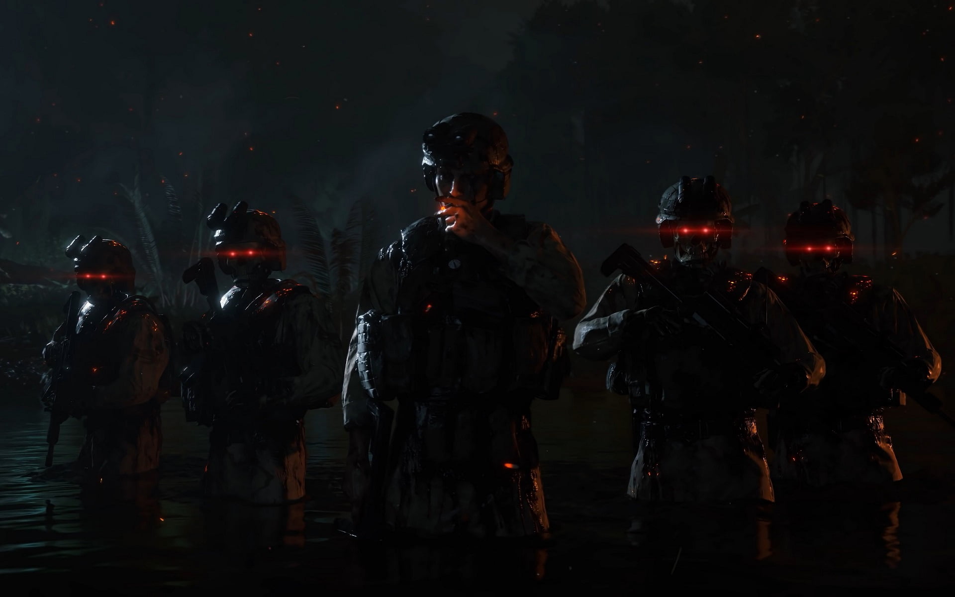 Death Stranding video games soldier weapon rifles red eyes 2k