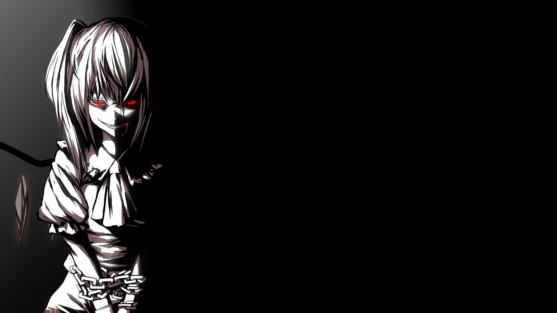 female anime character wallpaper dark Touhou Flandre Scarlet 2k