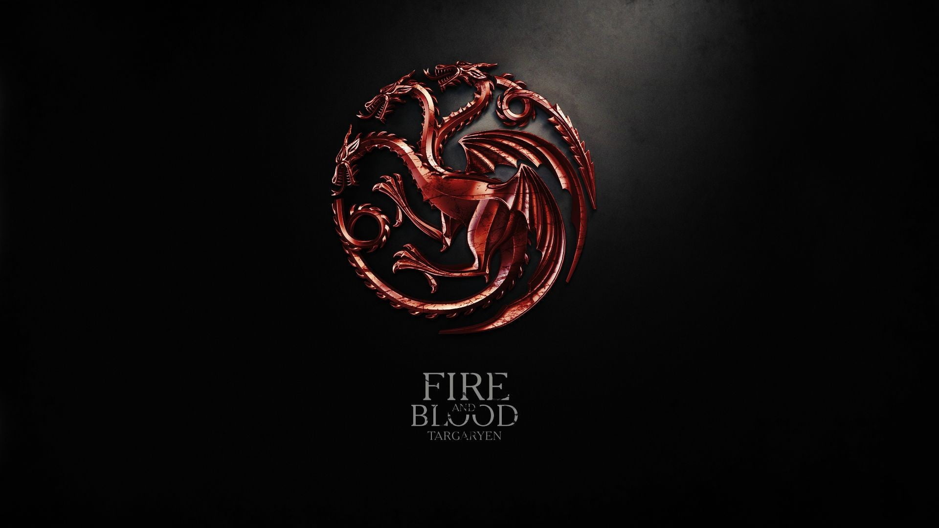 Fire Blood logo Game of Thrones House Targaryen studio shot 2k