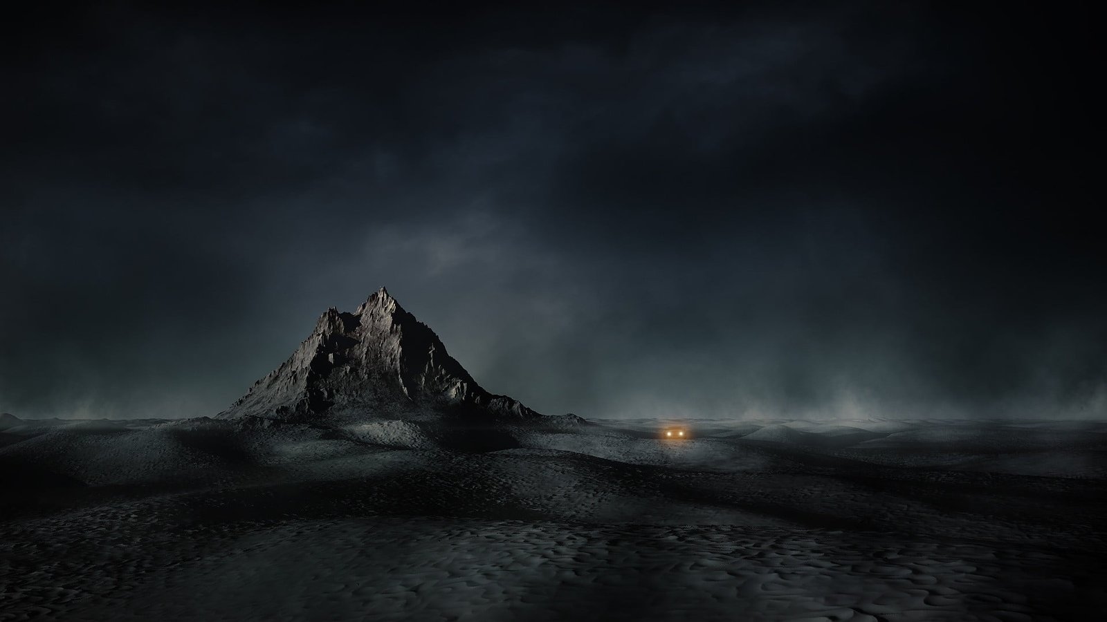 mount digital wallpaper nature mist landscape desert mountains 2k