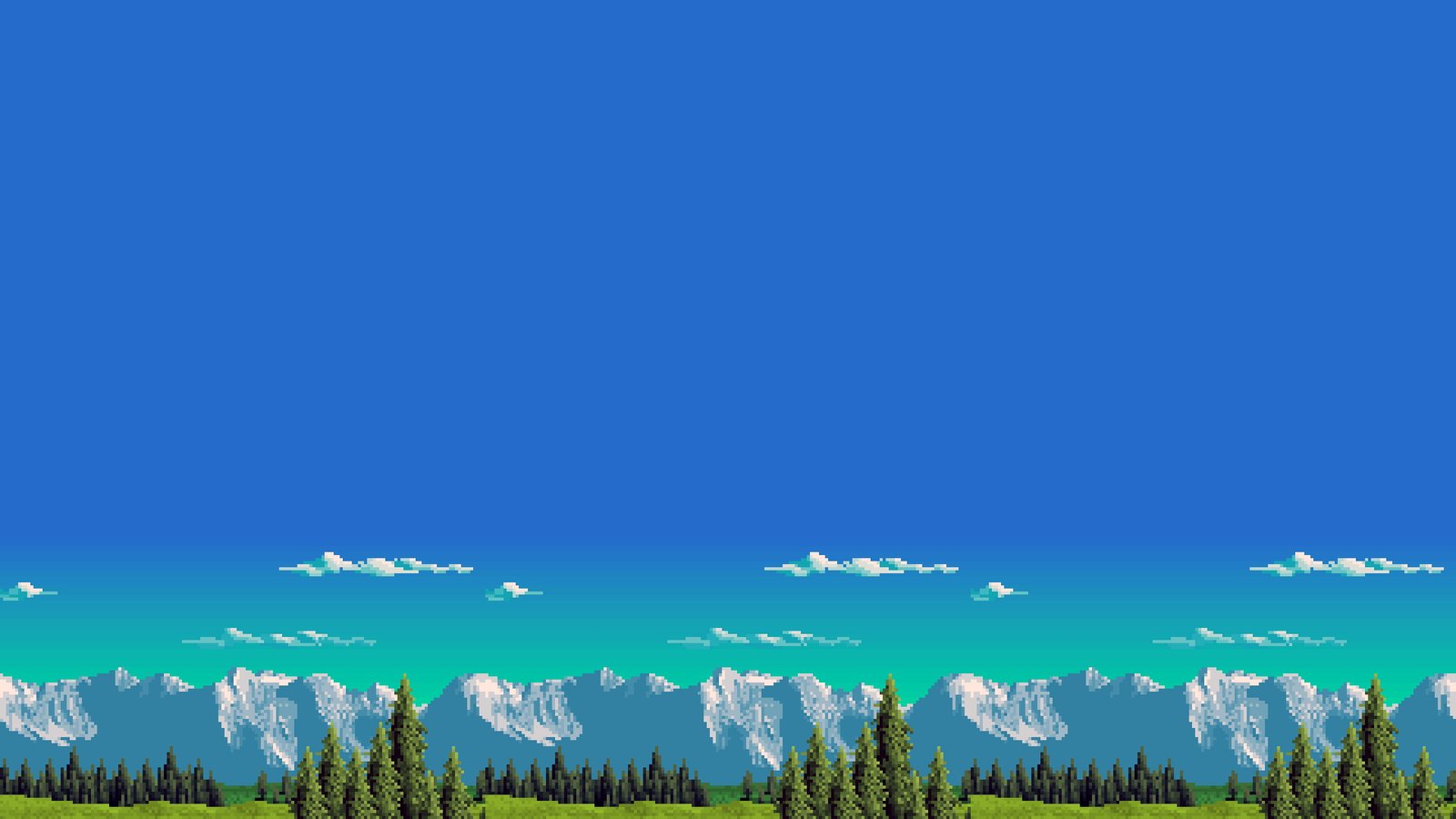 mountains and trees painting pixel art 8 bit retro games nature 2k