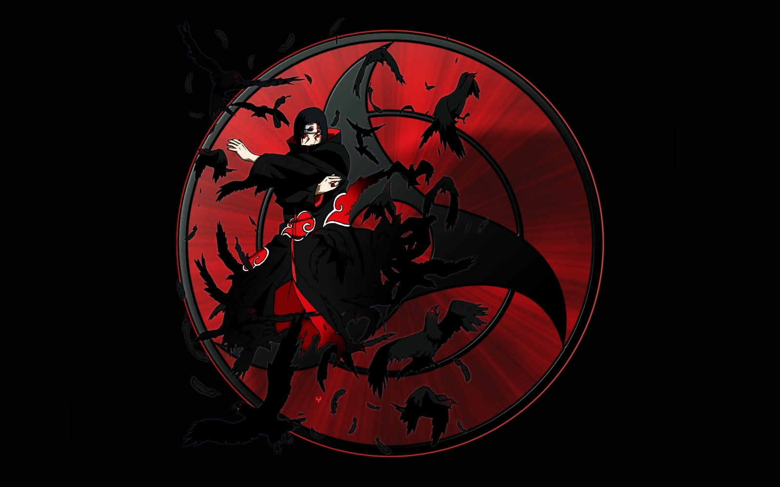 naruto shippuden akatsuki uchiha itachi sharingan anime boys crows Anime Naruto HD Art 2k