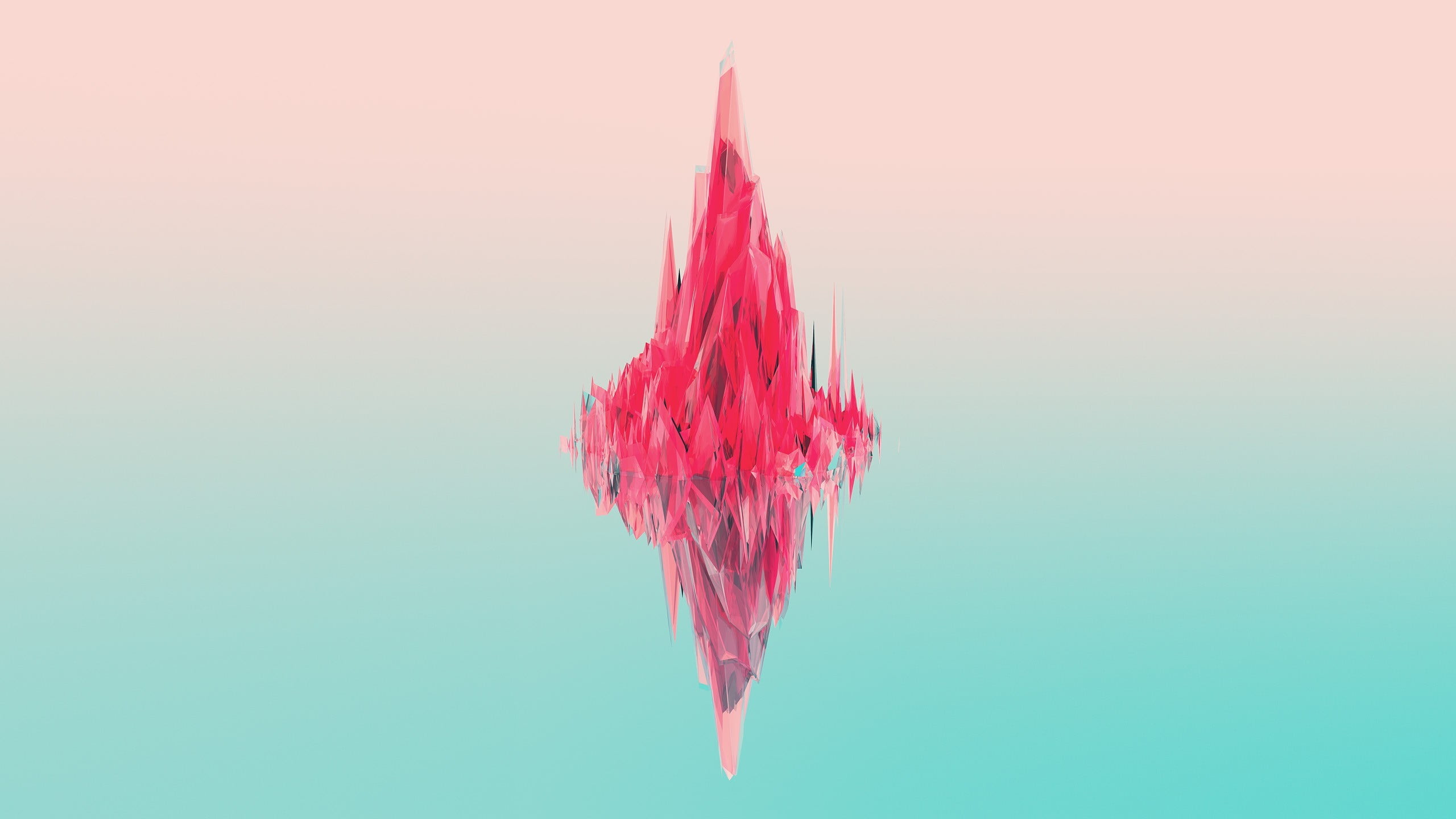 red island illustration Justin Maller abstract Facets gradient 2k