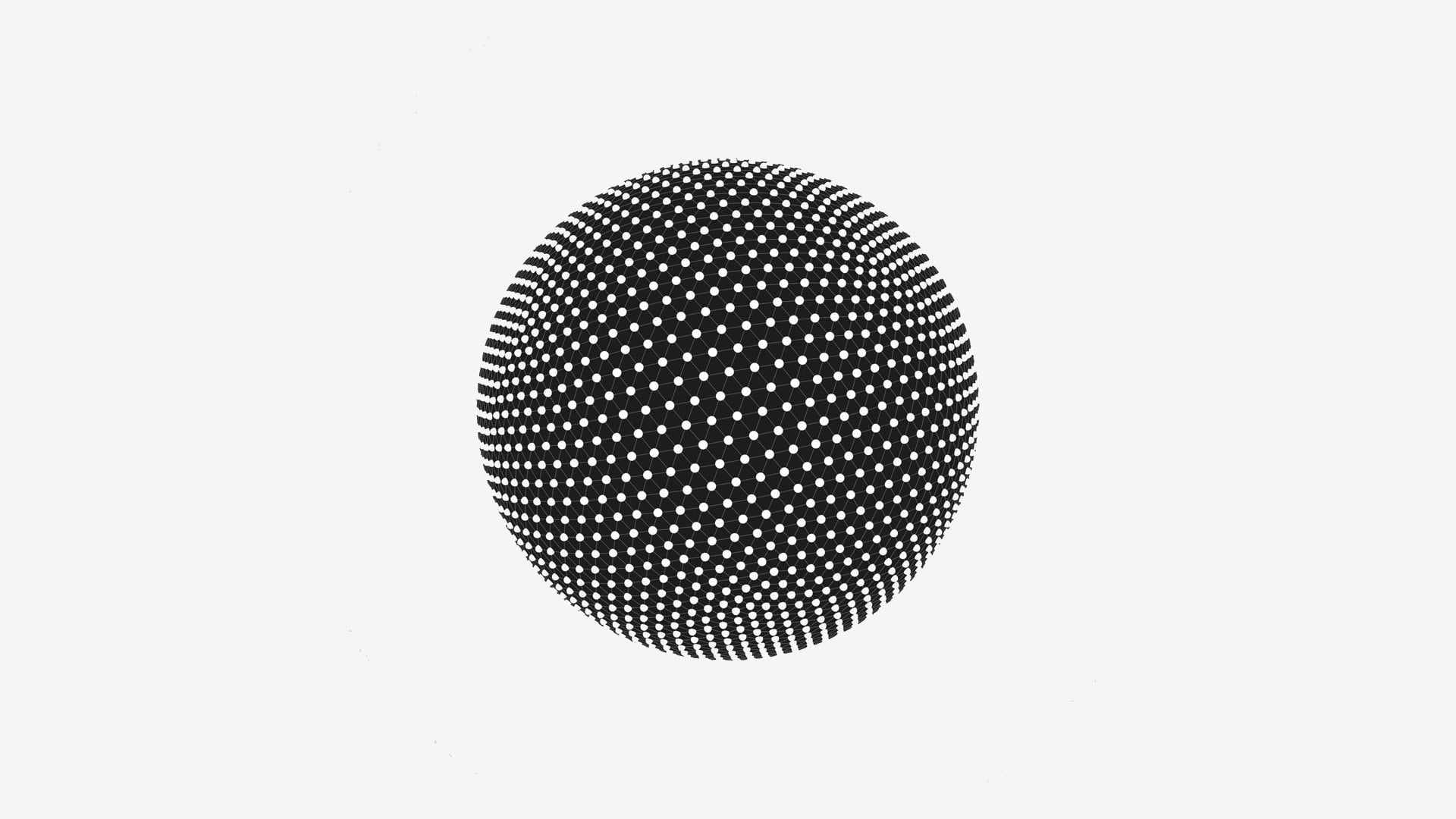 round gray ball minimalism monochrome sphere white background 2k