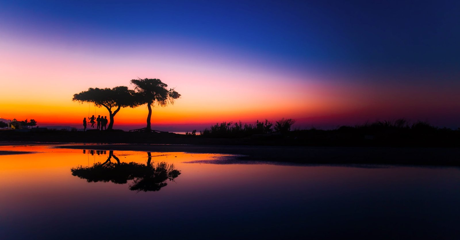 sea dawn landscape nature backlit beautiful clouds country 2k