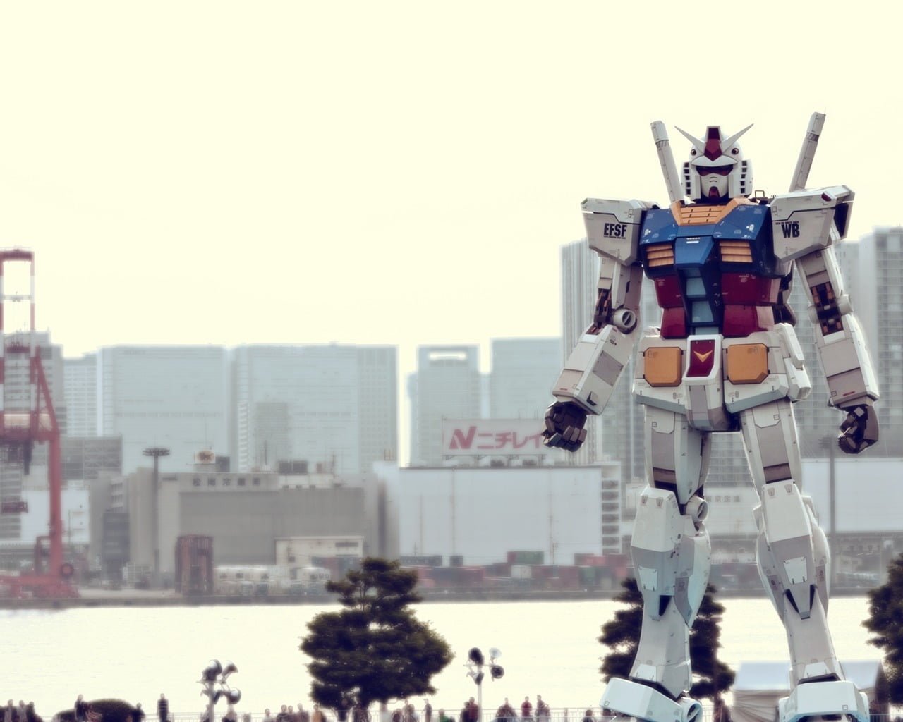 Unicorn Gundam Statue in Odaiba Tokyo Japan Mobile Suit
