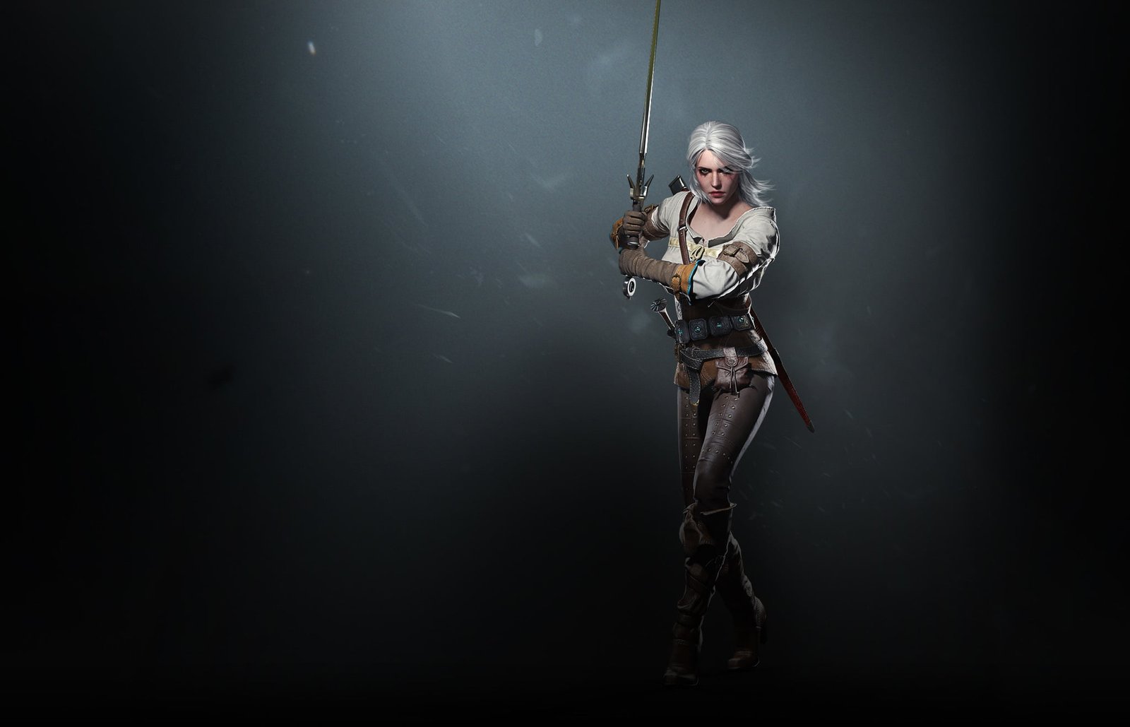 woman holding sword character illustration The Wild Hunt Art 2k