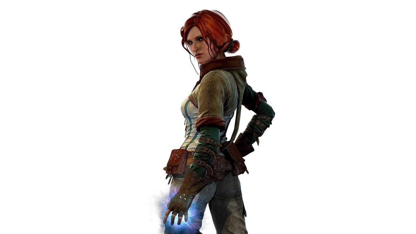 woman in orange hair illustration Triss Merigold The Witcher 2k