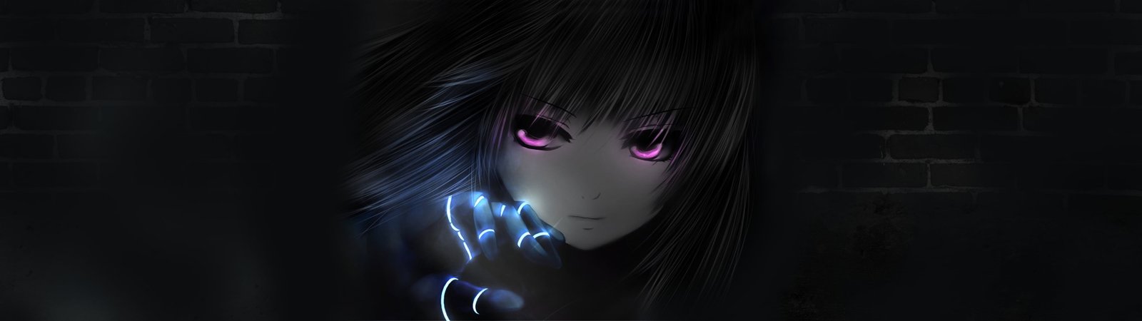 anime character wallpaper women glowing smoke purple eyes 2k 4k