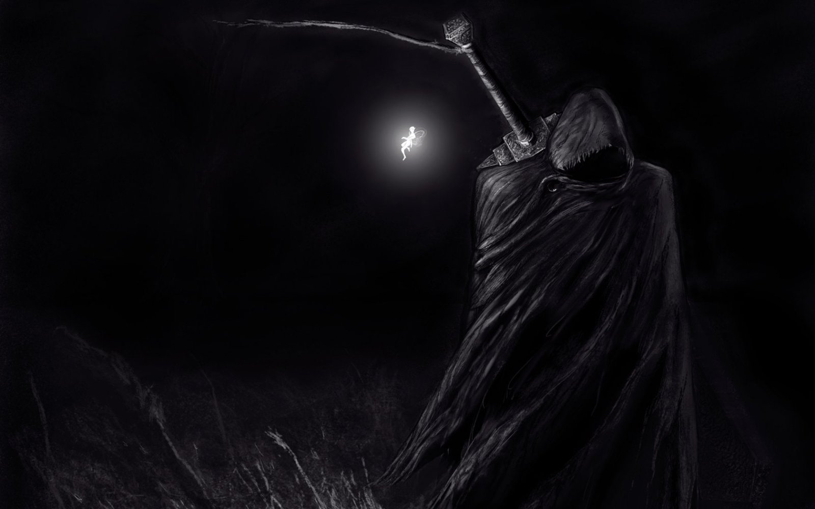 anime Berserk manga one person black background adult 2k