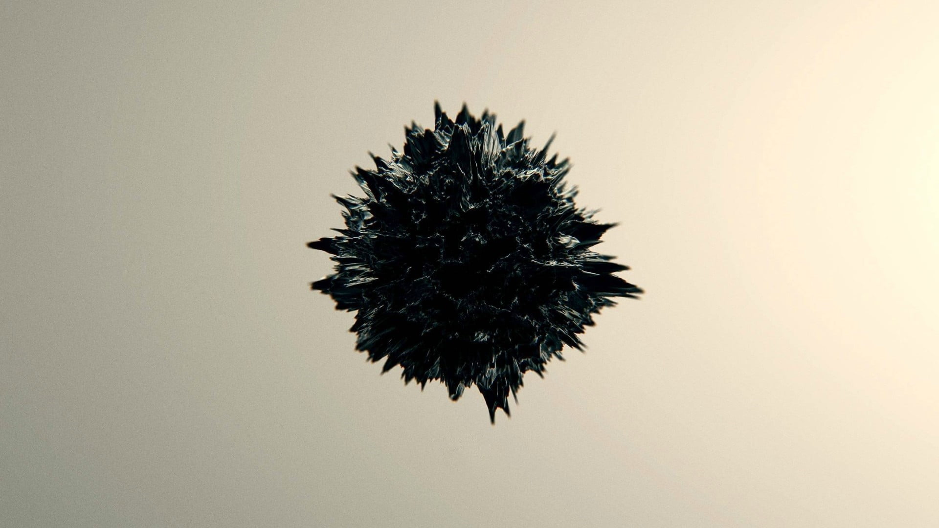 black spiky wallpaper abstract digital art minimalism simple background 2k
