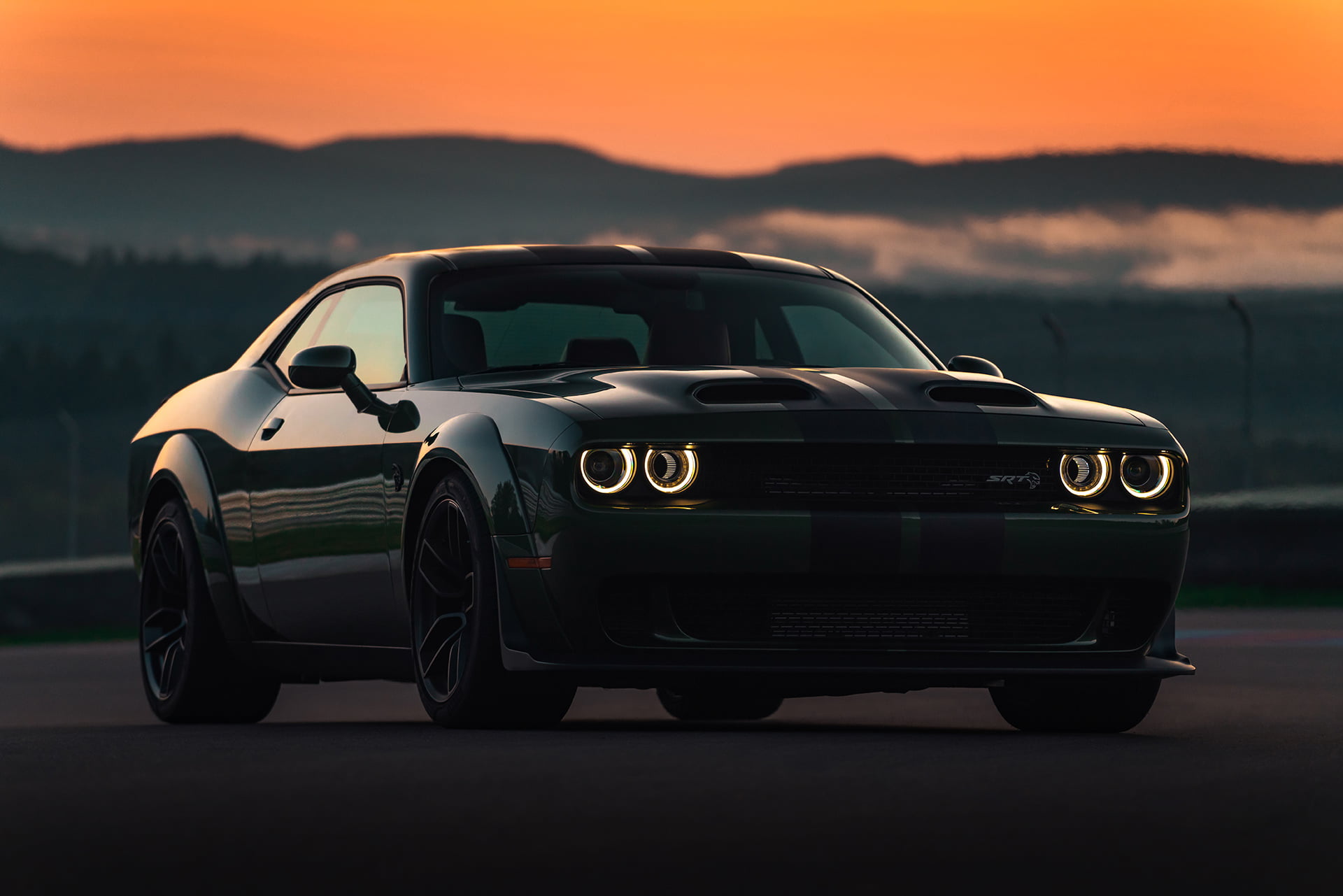 car vehicle outdoors Dodge Challenger SRT 2k