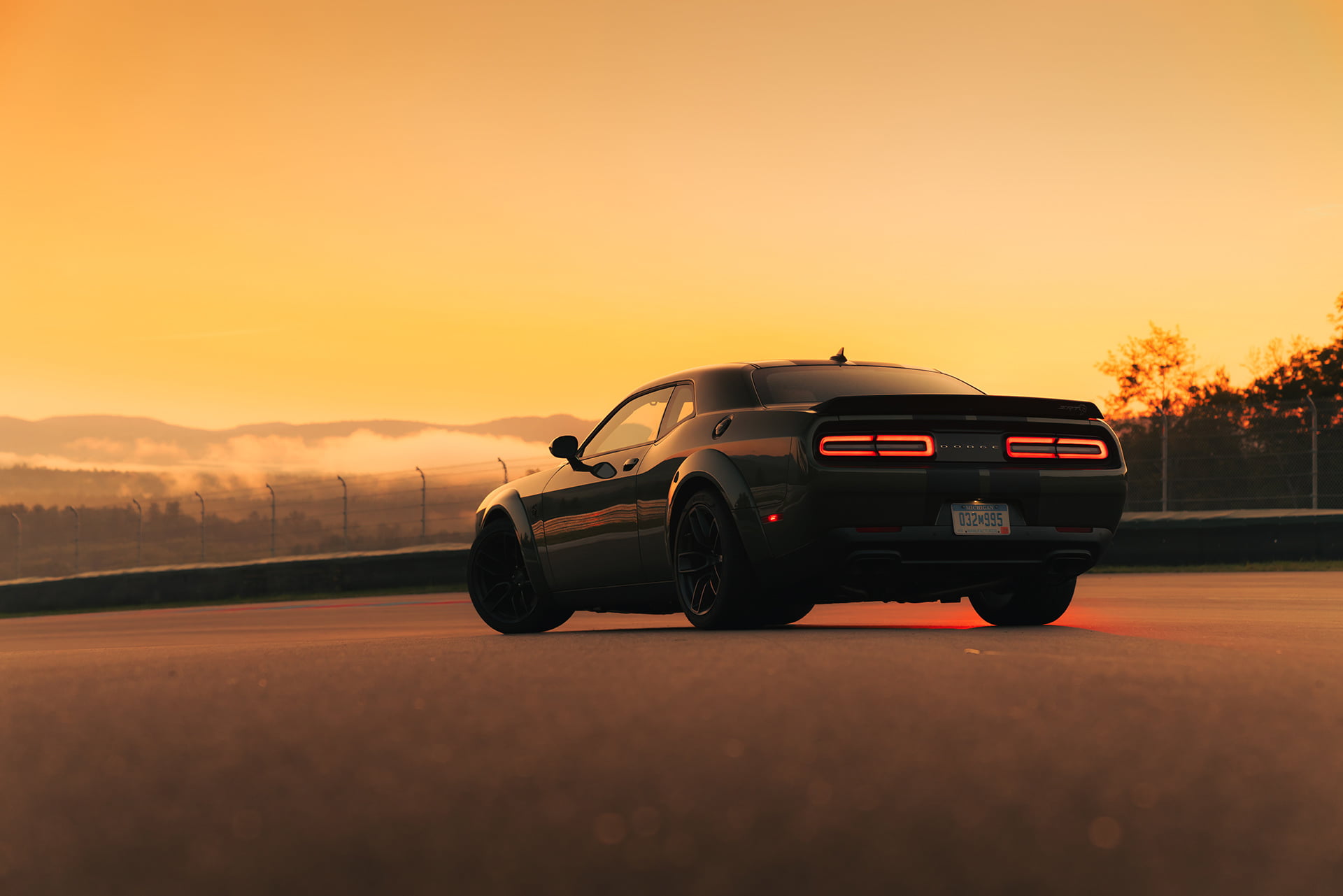 car vehicle outdoors Dodge Challenger SRT 2k