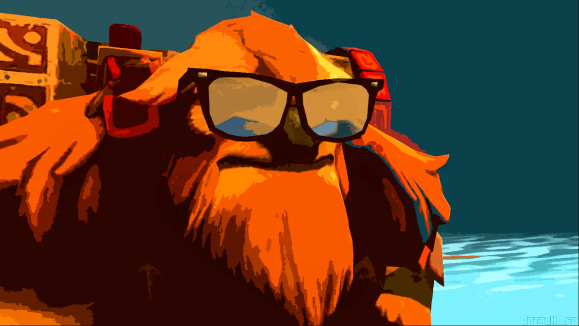 DOTA 2 Earthshaker fissure man vector illustration nature 2k
