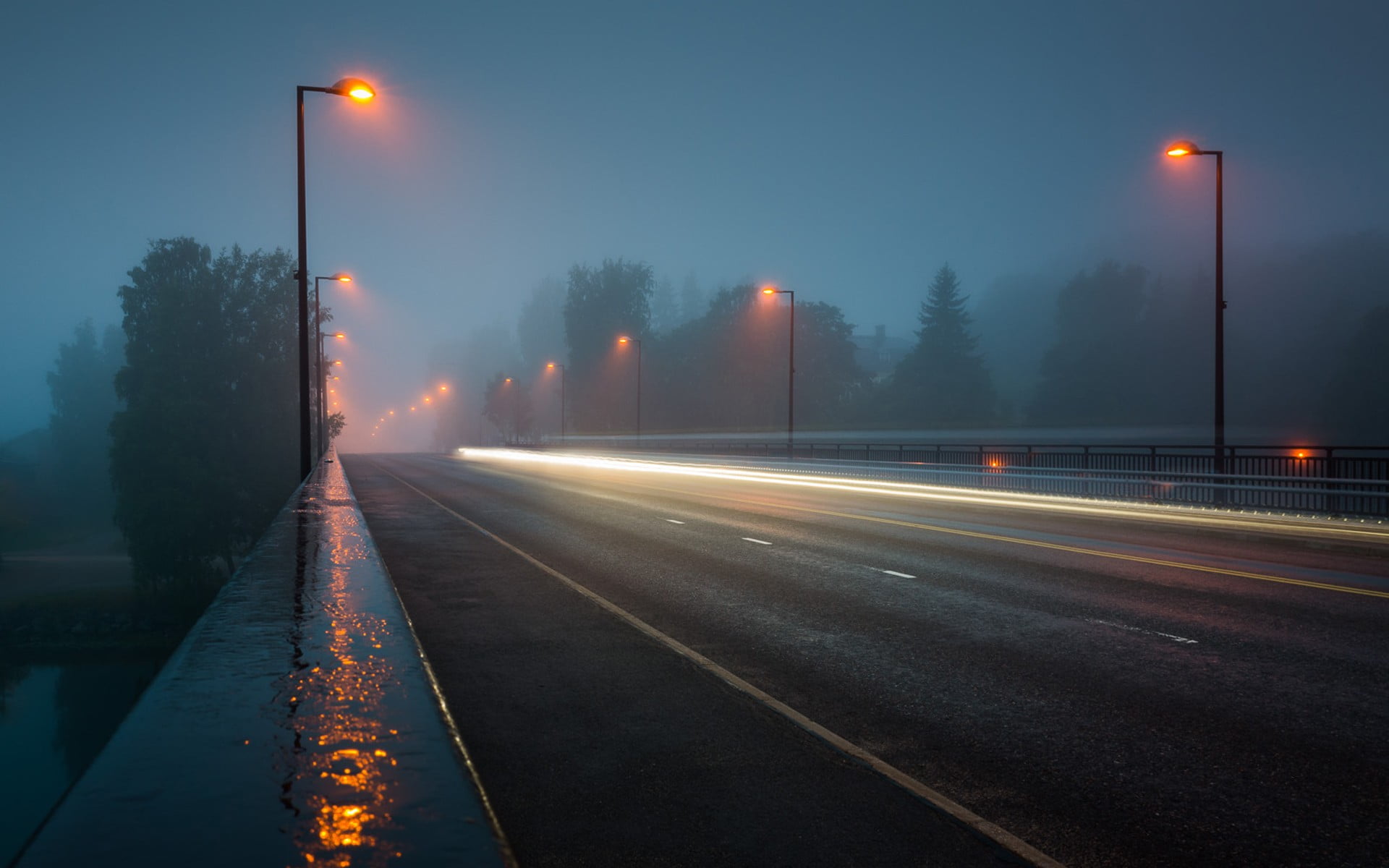 black asphalt road photography of heavy rain on street night 2k