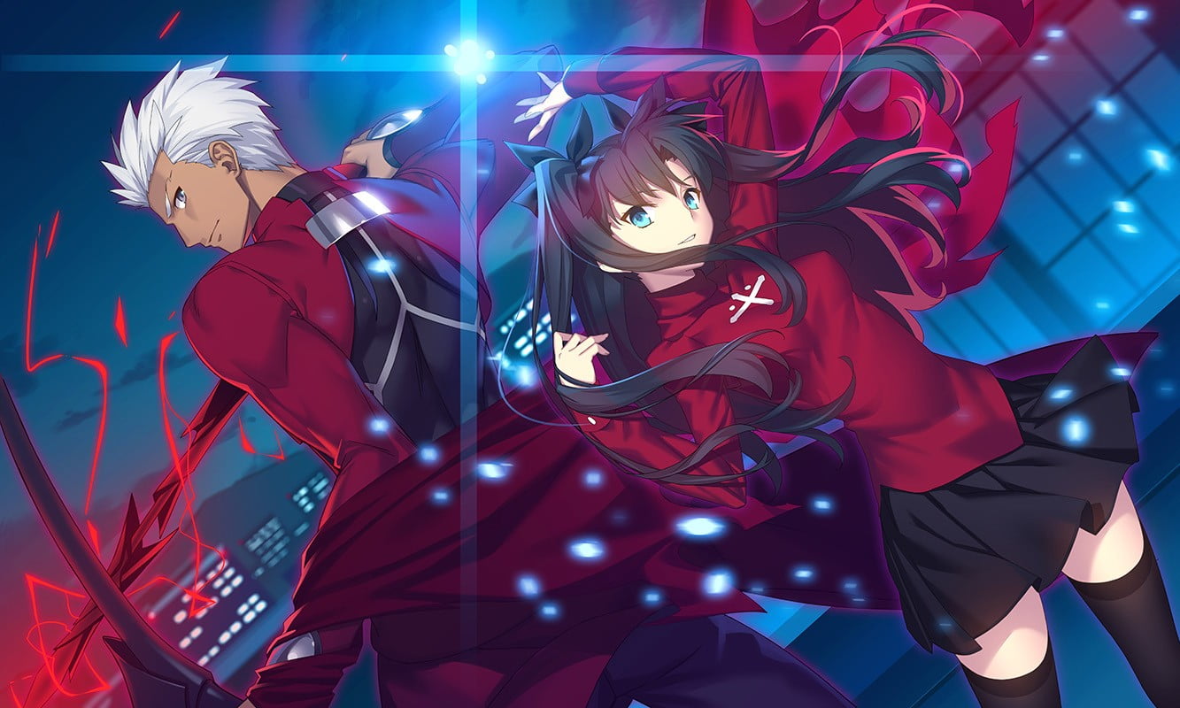 Fate Stay Night character digital wallpaper Tohsaka Rin Archer