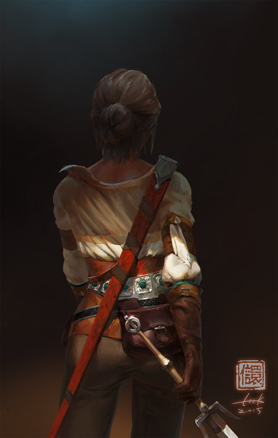 Kan Liu hairbun back video game girls characters