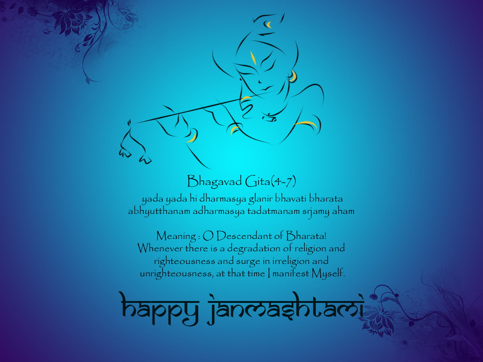 Krishna Janmashtami blue wallpaper Festivals Holidays lord krishna 2k