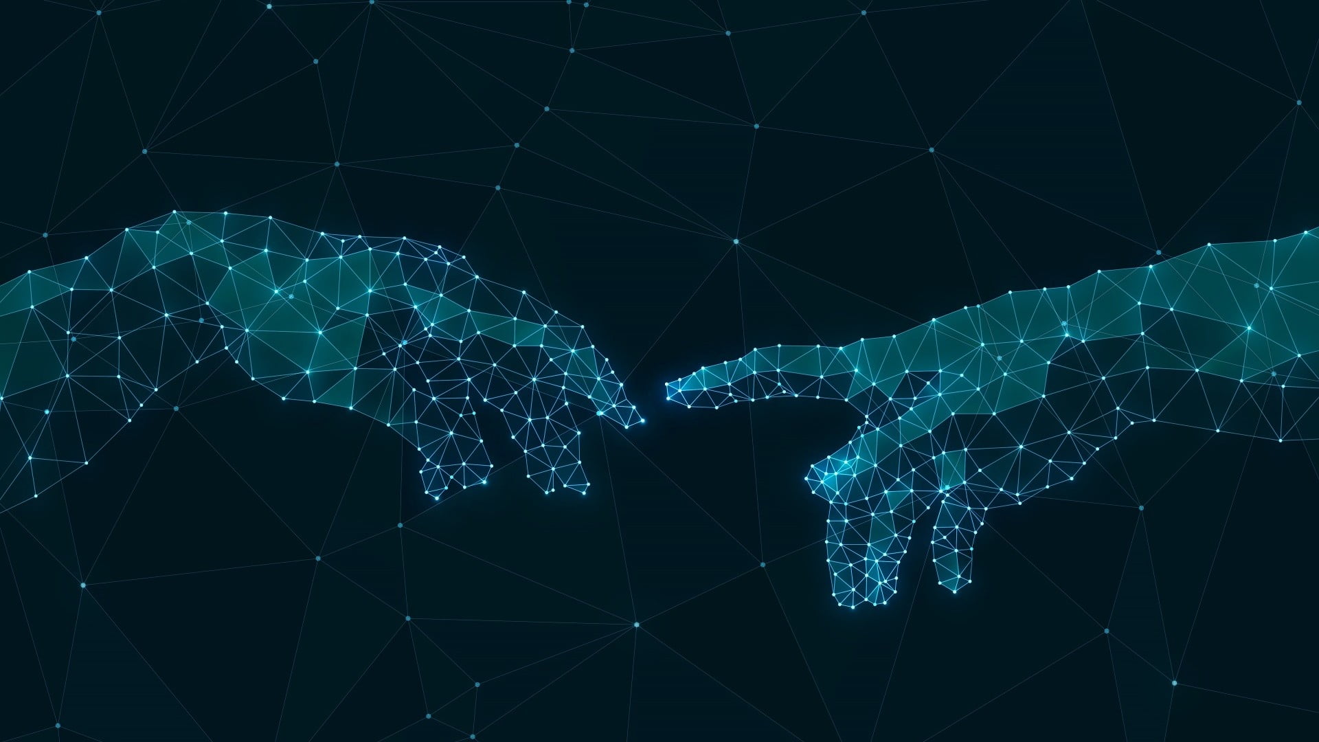 hands clip art digital abstract CGI fingers low poly 2k