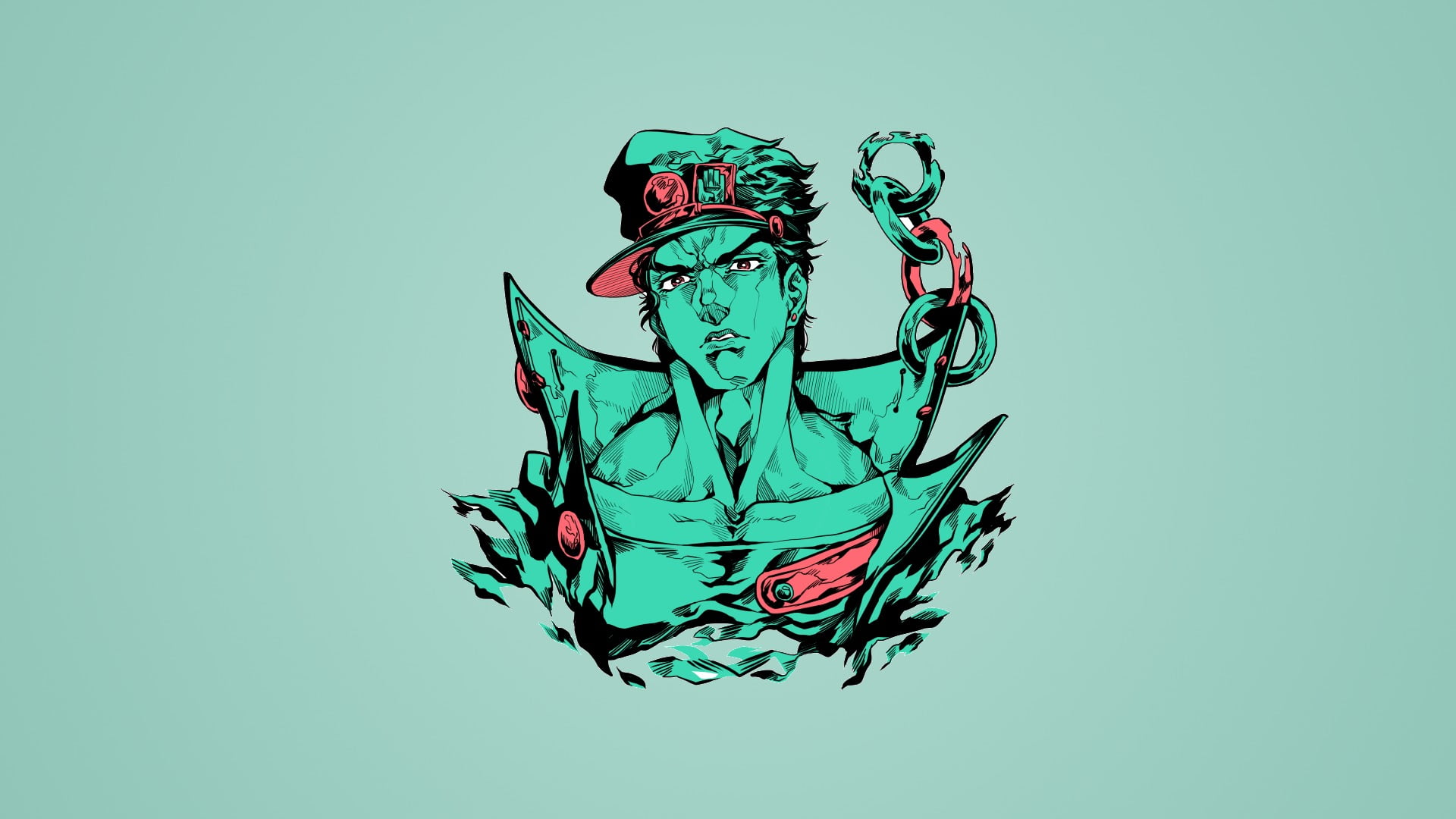 man headbust illustration anime JoJo's Bizarre Adventure Stardust Crusaders 2k