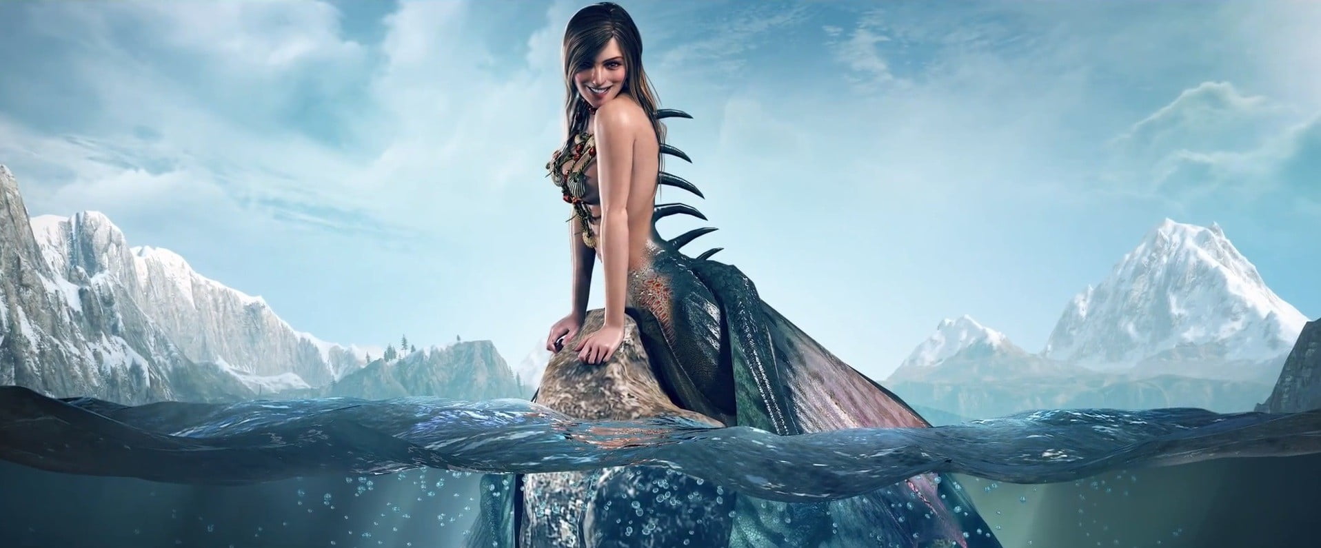 mermaid digital wallpaper The Witcher 3 Wild Hunt mermaids 2k