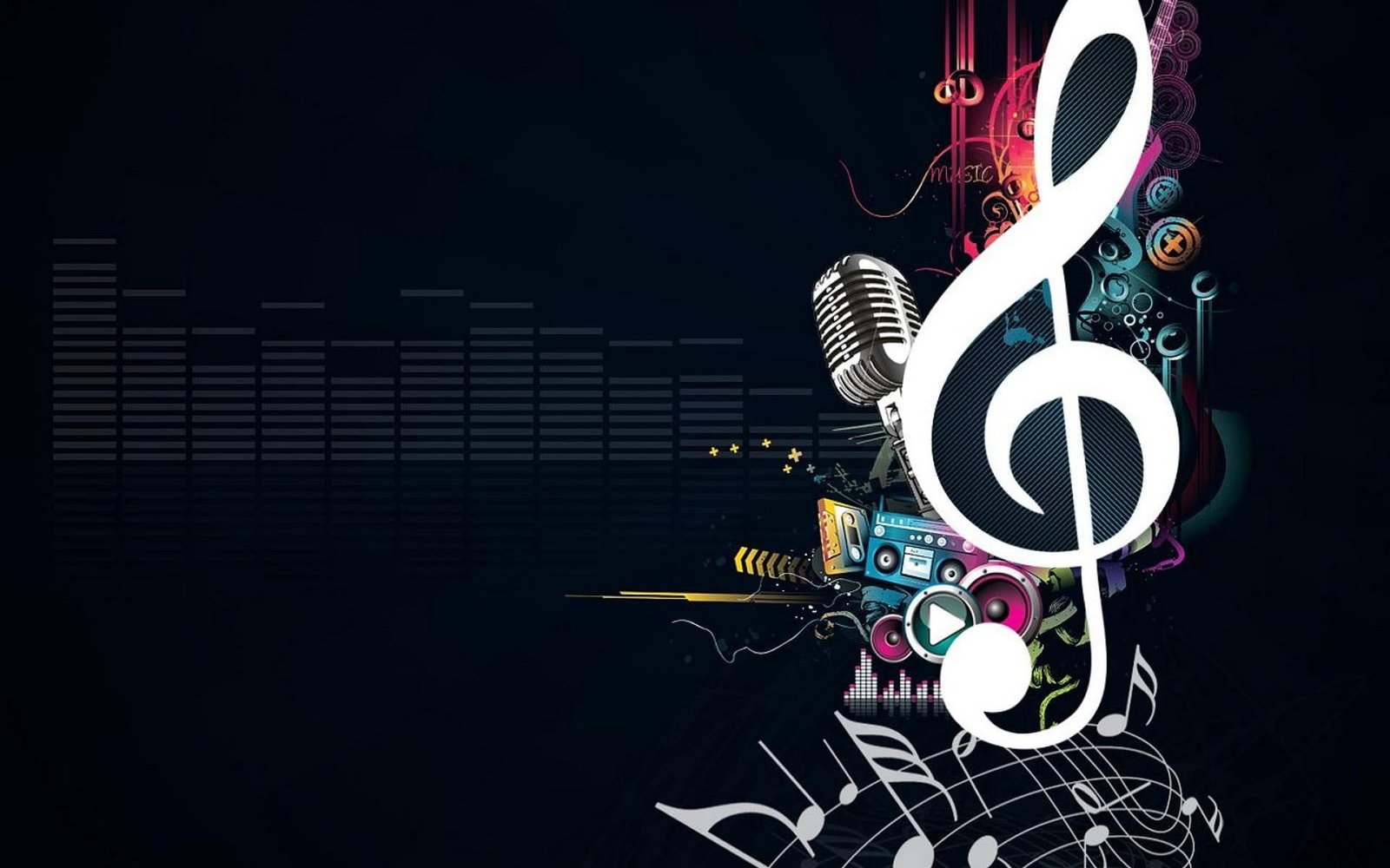Music note wallpaper musical notes abstract digital art cassette 2k