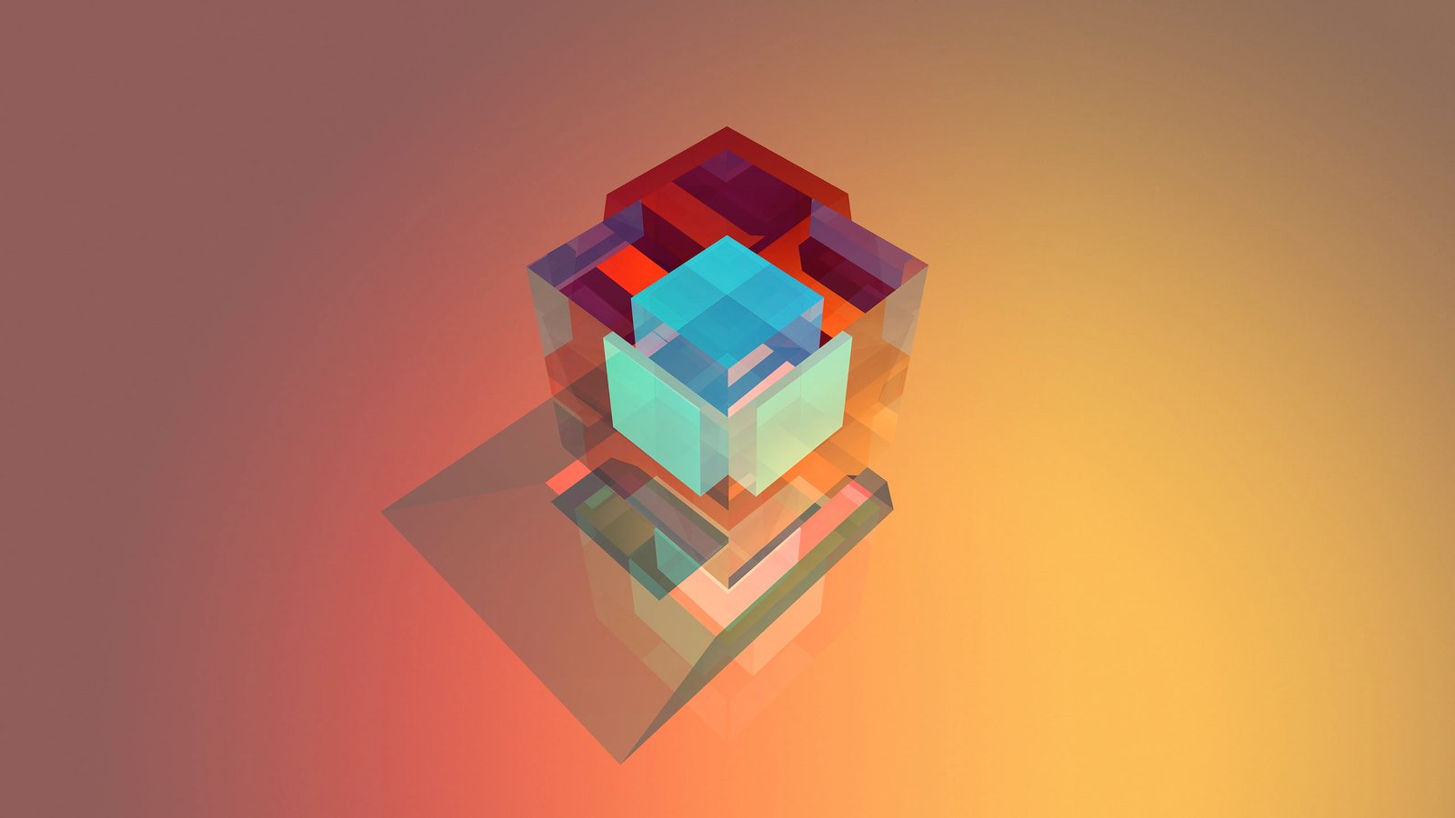 multicolored cube logo abstract colorful geometry 10 2k