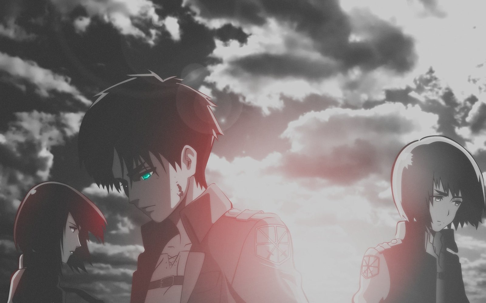 Shingeki no Kyojin Eren Jeager Mikasa Ackerman Armin Arlert 2k