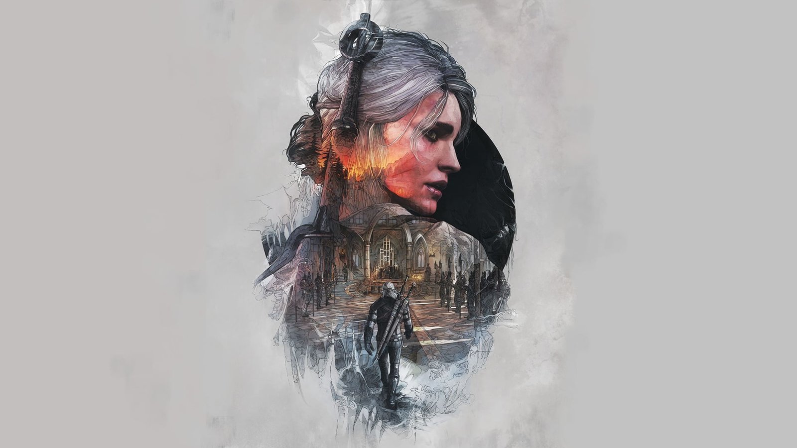 The Witcher 3 Wild Hunt Cirilla Fiona Elen Riannon Geralt of Rivia 2k