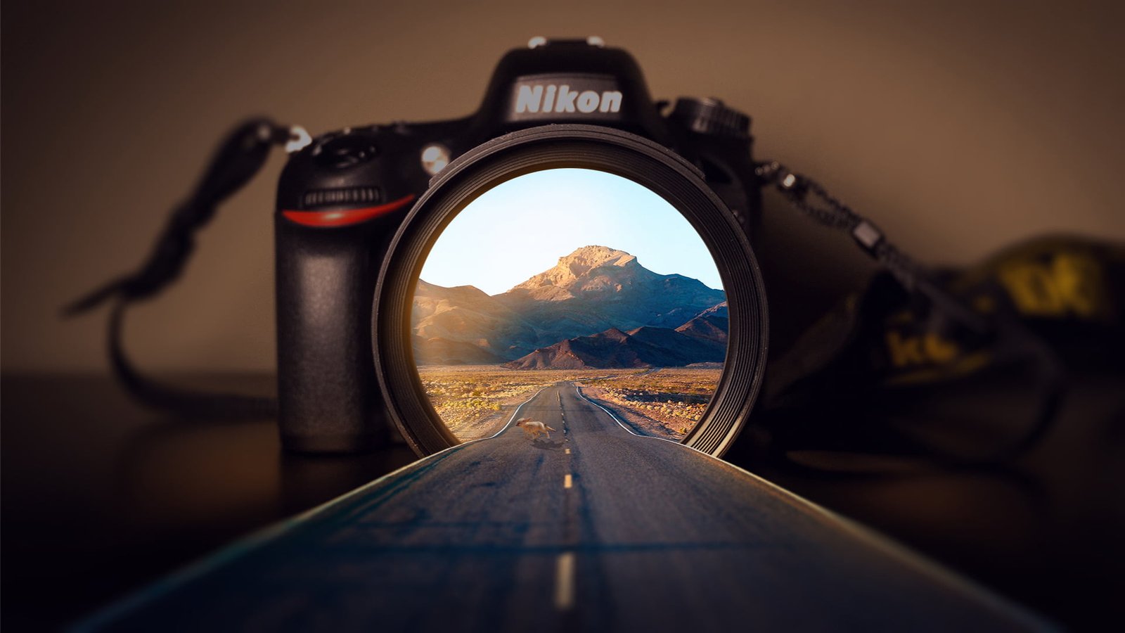 Nikon camera desert abstract modern road 2k