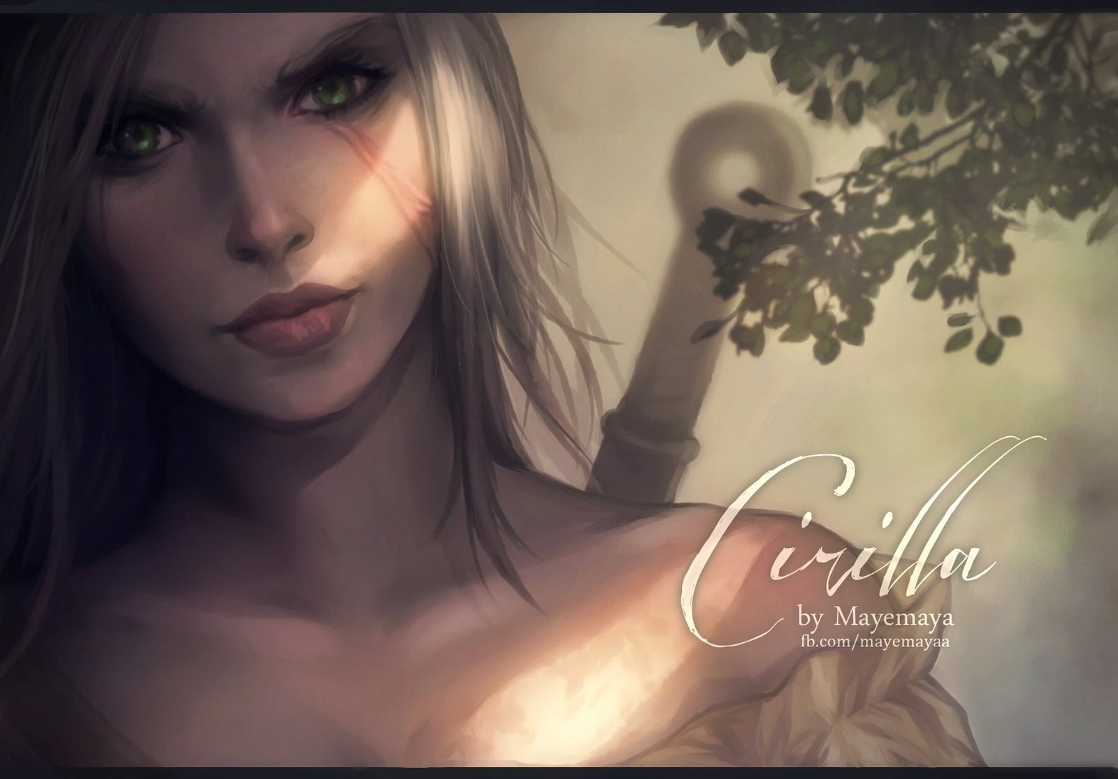 white hair fantasy girl Cirilla Fiona Elen Riannon The Witcher 3 Wild Hunt 2k