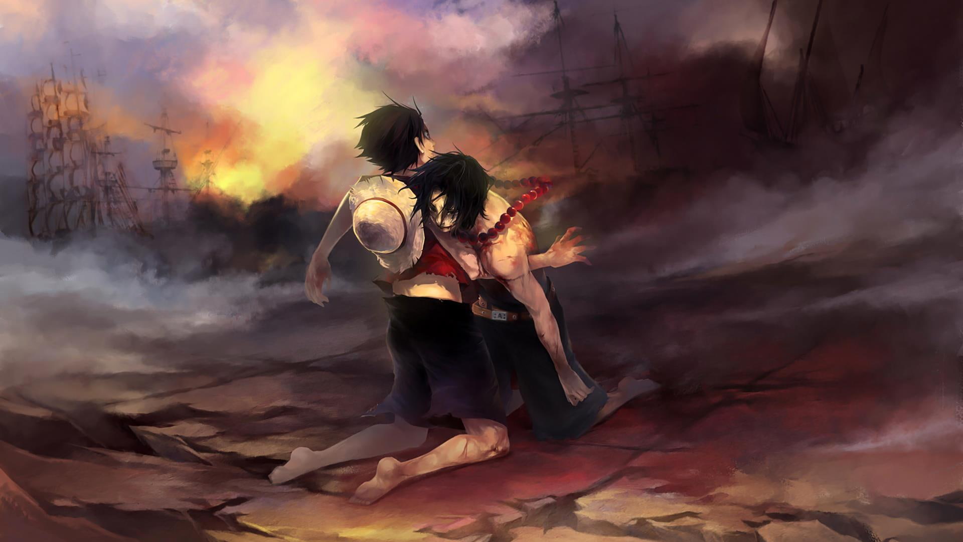 one piece monkey d luffy portgas ace death brothers 2k