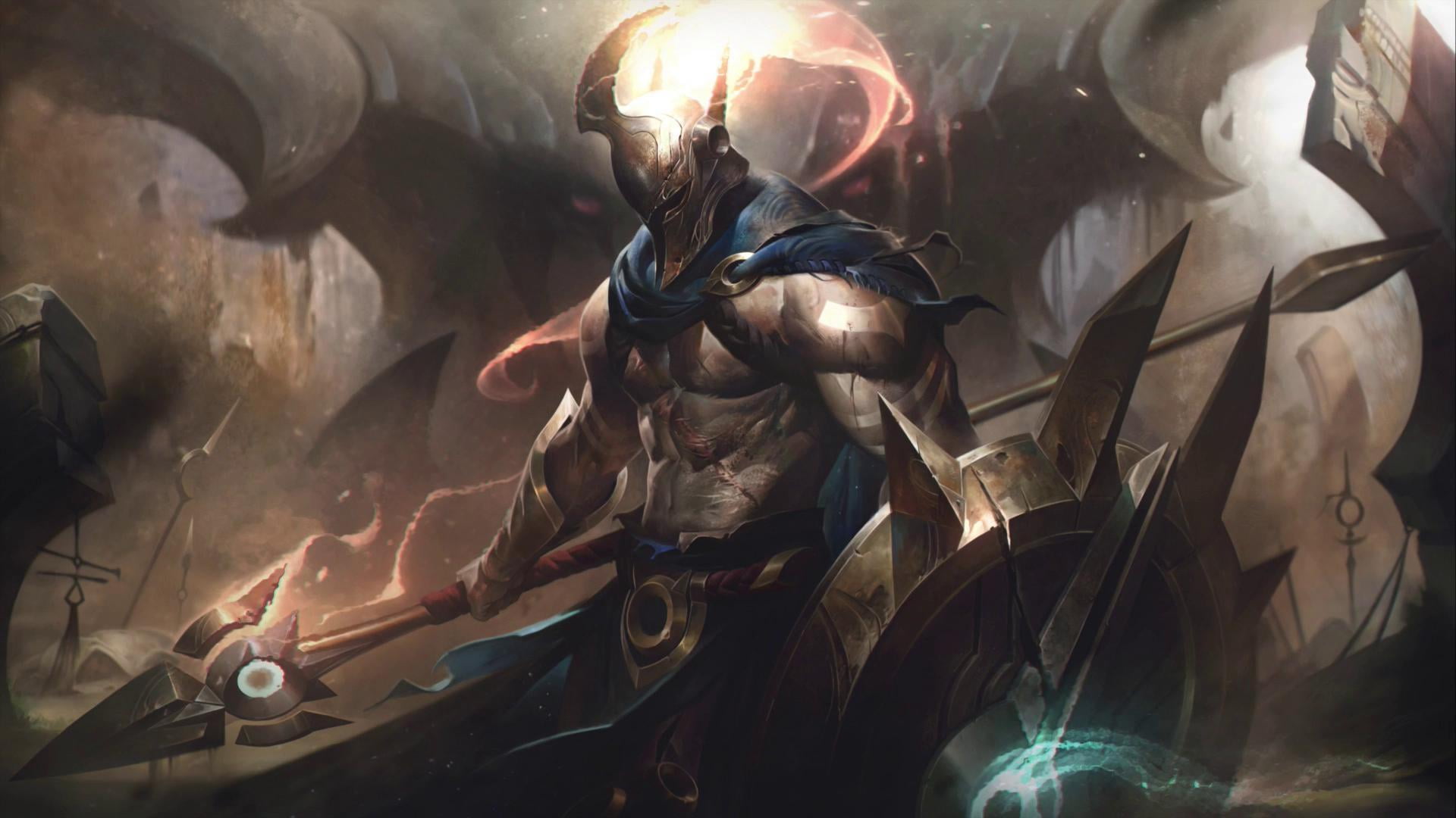 Pantheon League of Legends Riot Games skin warrior 2k