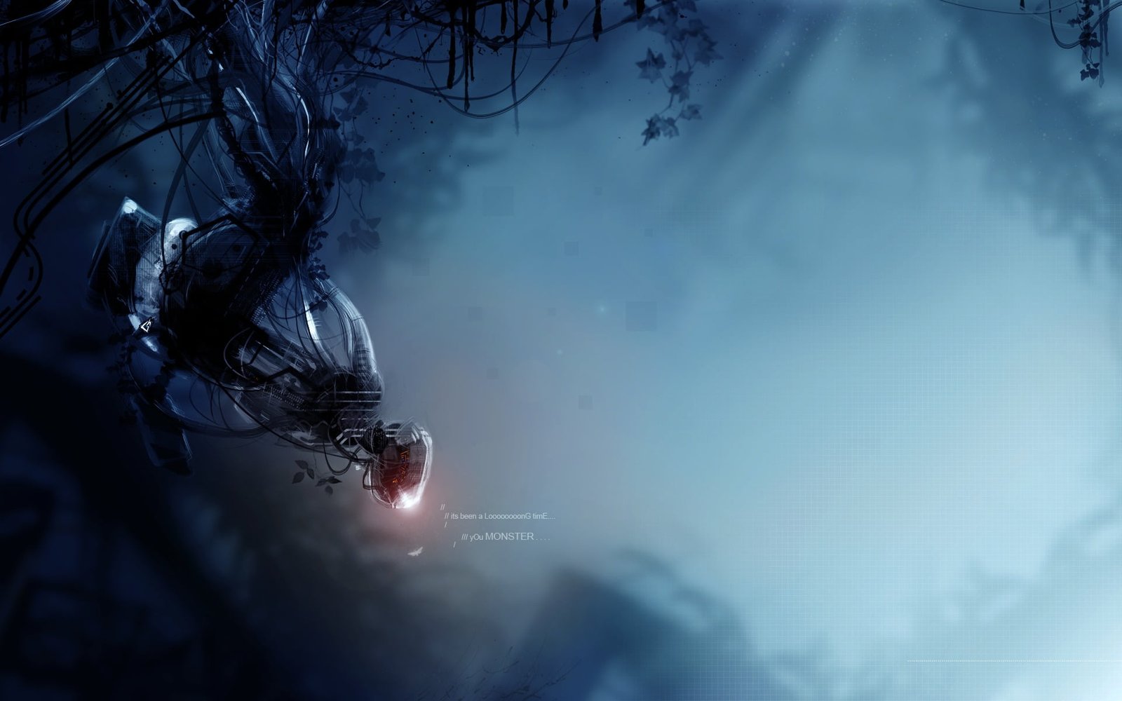 robot wallpaper Portal 2 video games GLaDOS game 2k