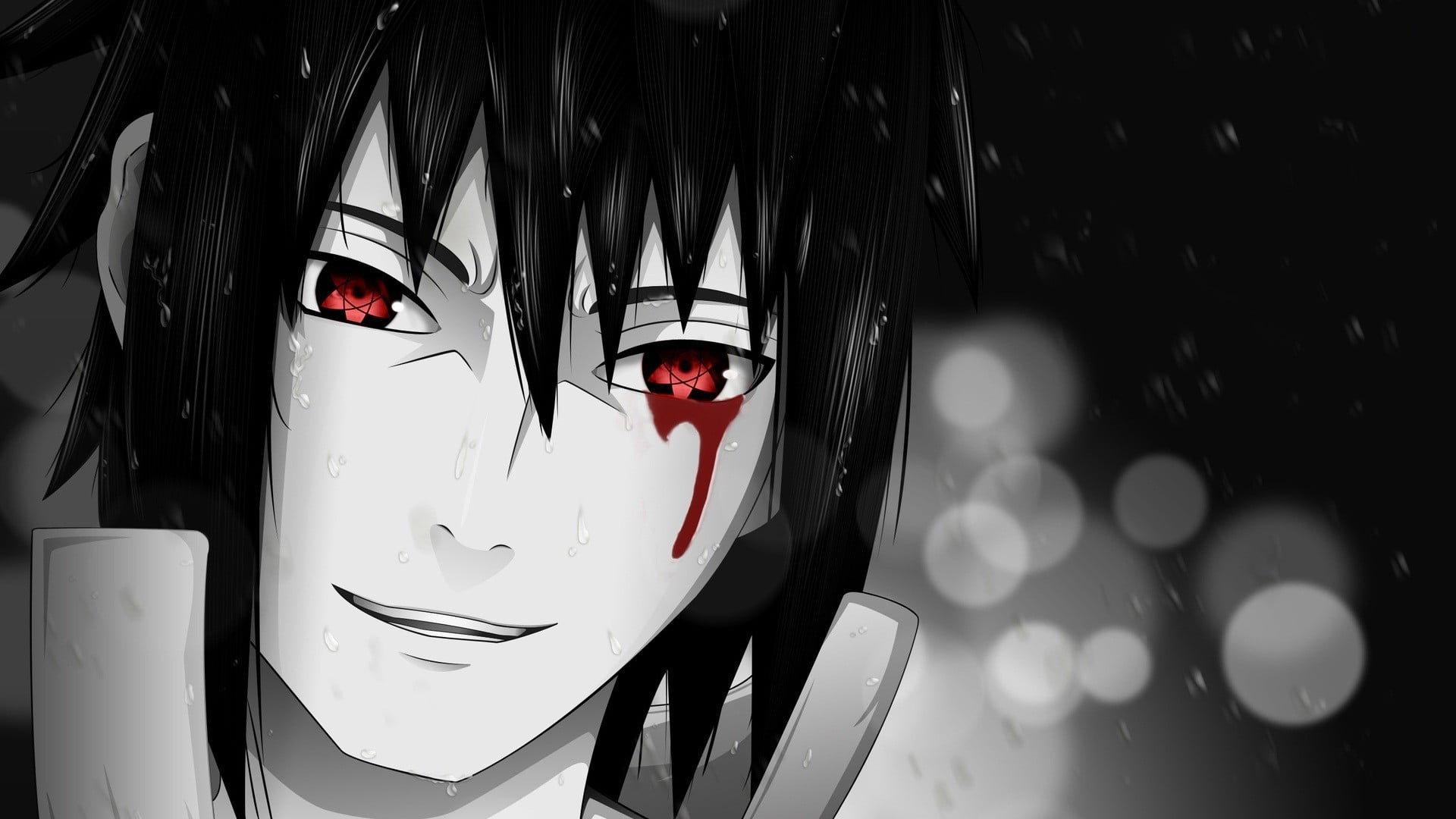 Uchiha Sasuke blood Eternal Mangekyou Sharingan anime boys 2k