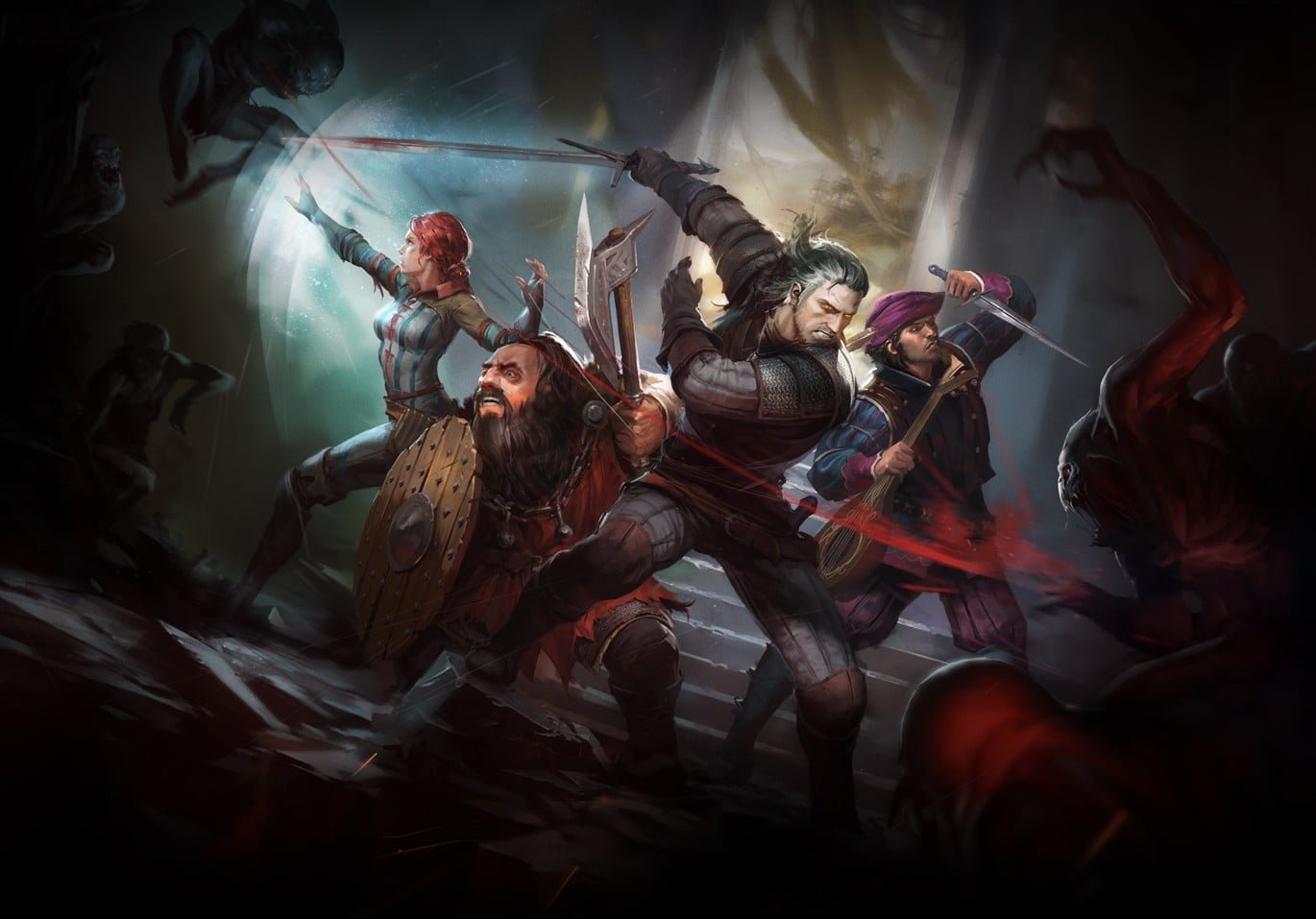 video game digital wallpaper The Witcher Geralt of Rivia Triss Merigold