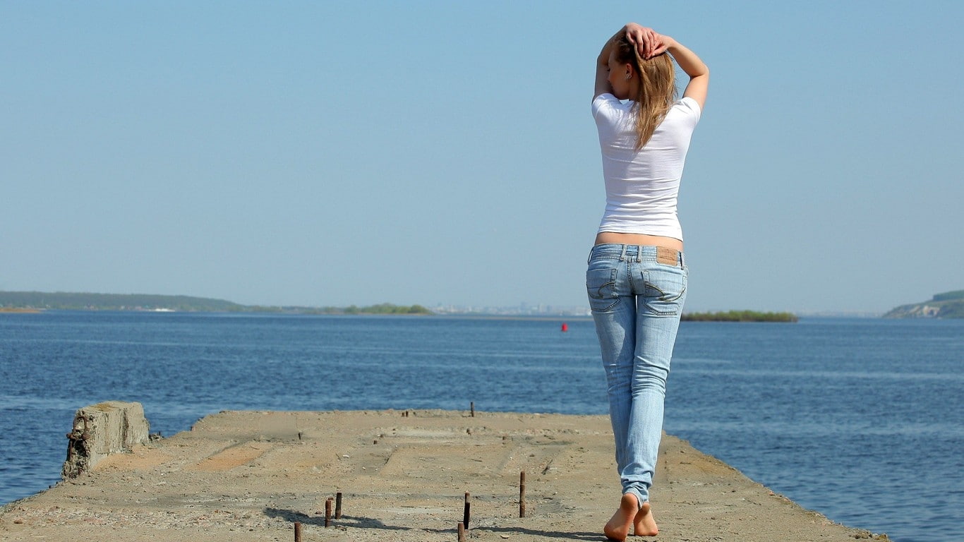women jeans beach models avril b Nature Beaches HD Art